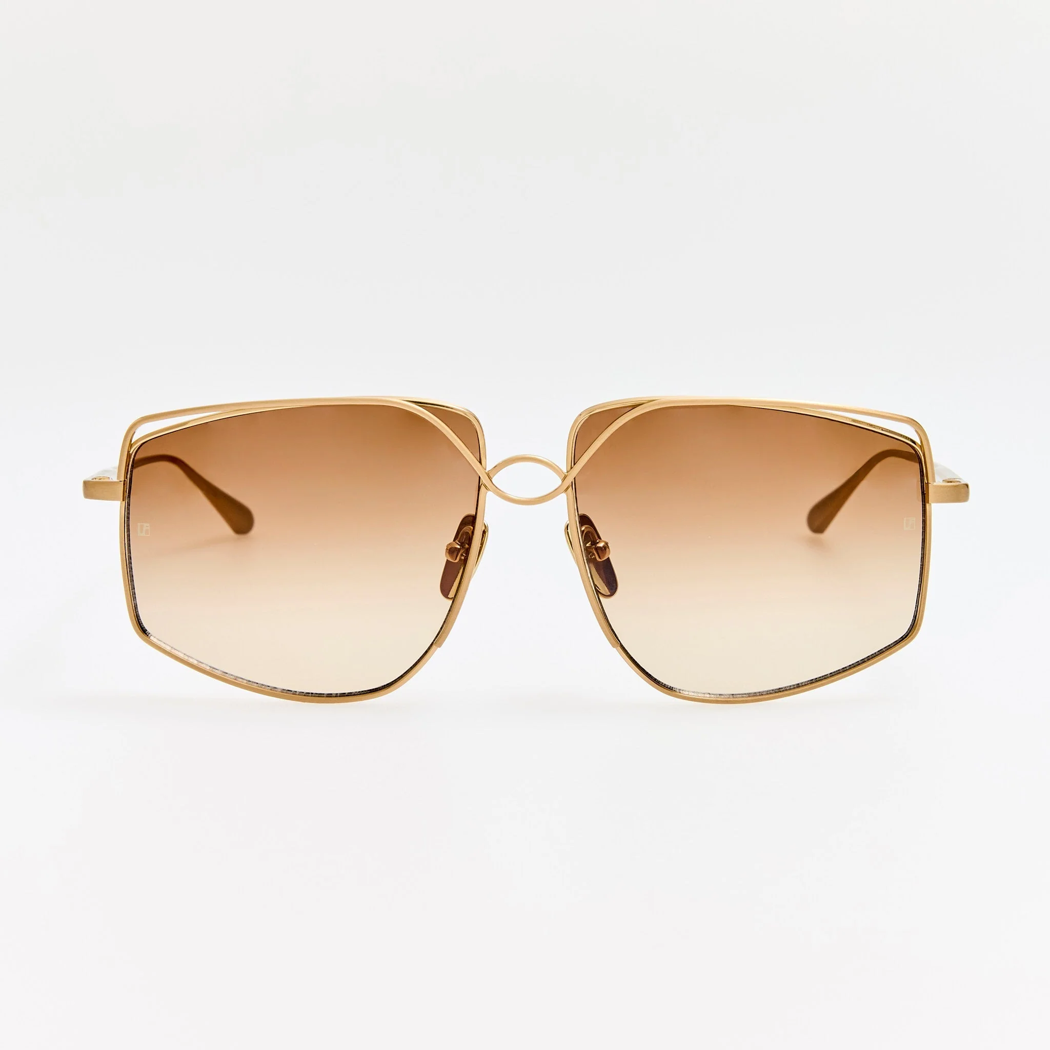 Miranda Sunglasses in Matt Champagne and Mocha