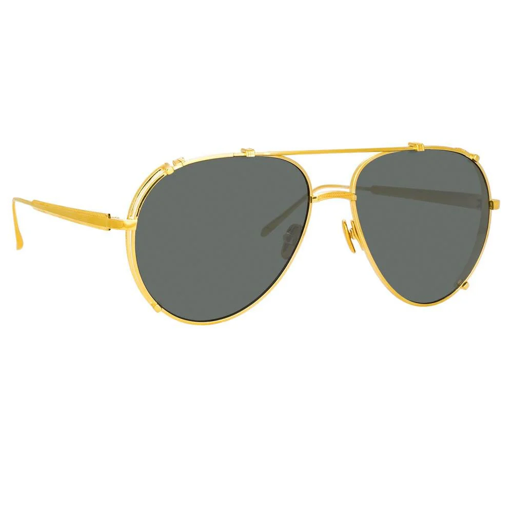 Newman Sunglasses in 22K Yellow Gold - Image 2
