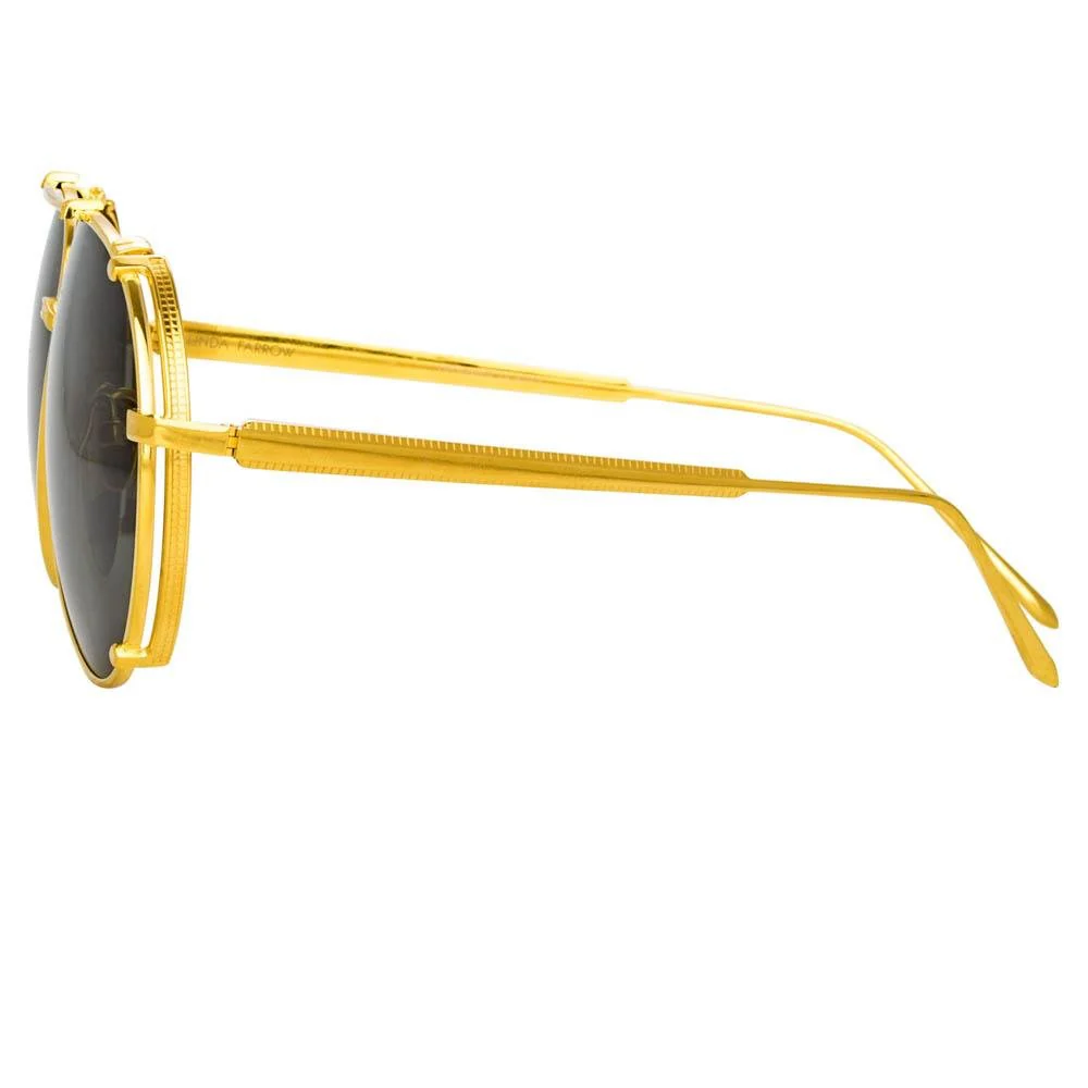 Newman Sunglasses in 22K Yellow Gold - Image 3