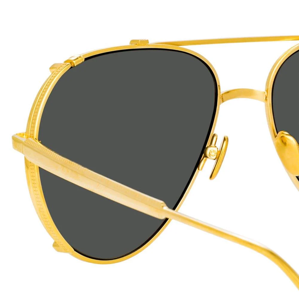 Newman Sunglasses in 22K Yellow Gold - Image 4