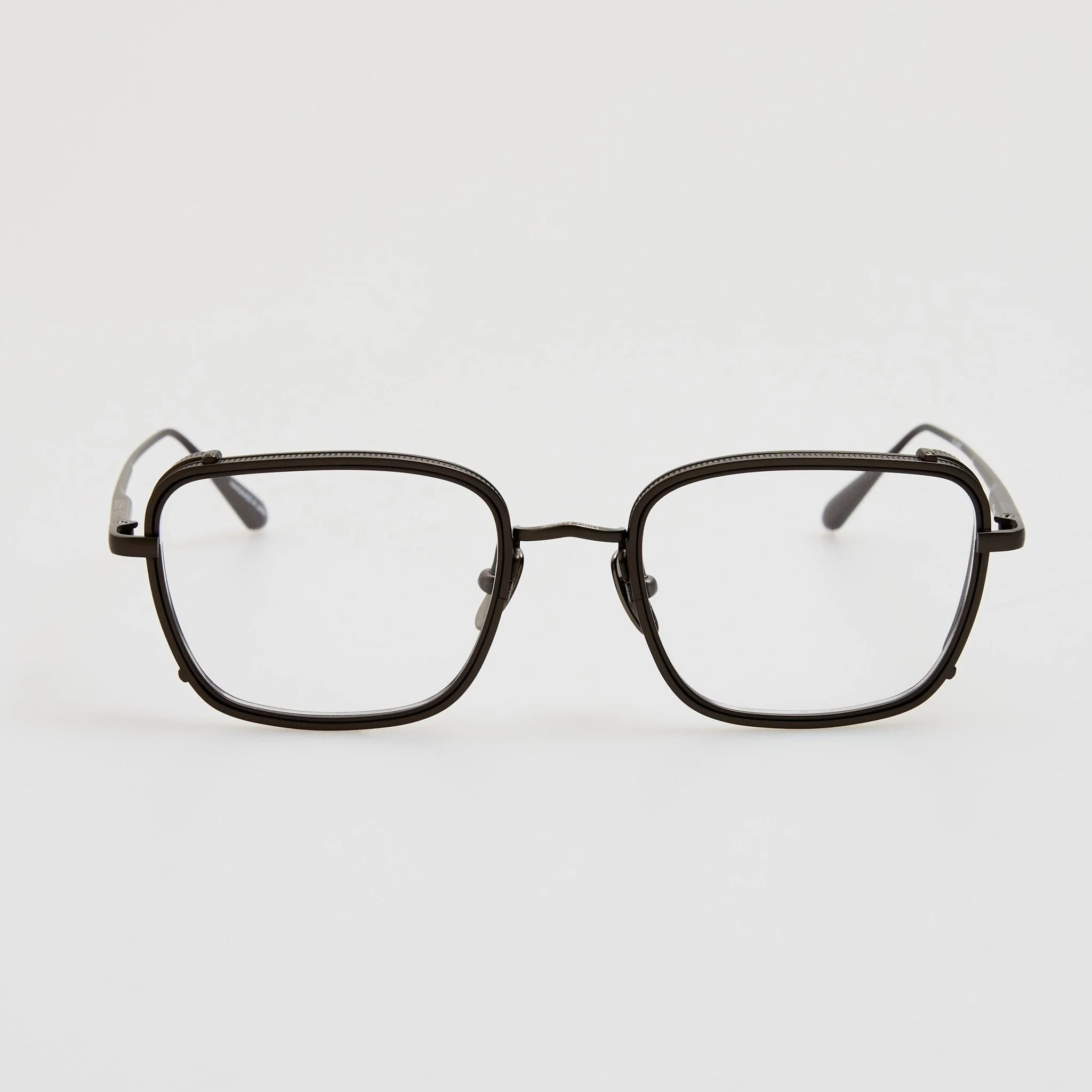 Ofer Rectangular Optical Frame in Matt Black Nickel