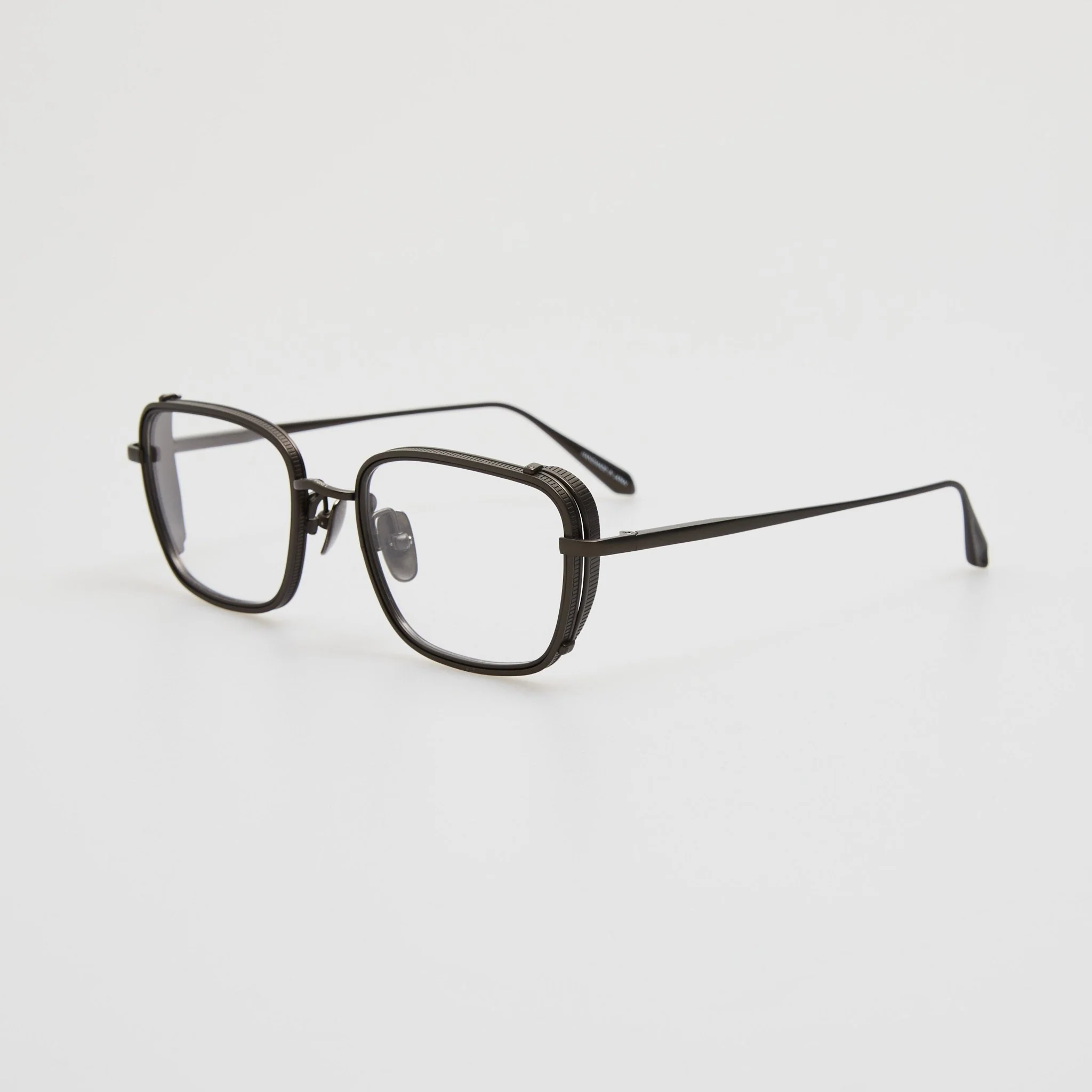 Ofer Rectangular Optical Frame in Matt Black Nickel - Image 2