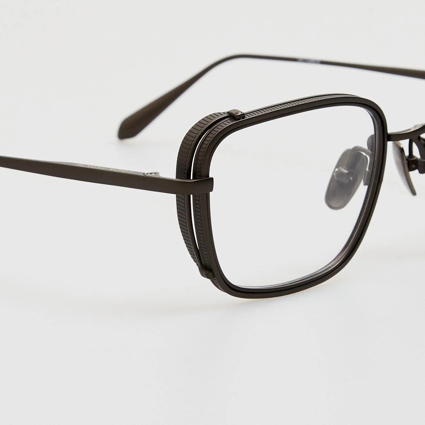 Ofer Rectangular Optical Frame in Matt Black Nickel - Image 4