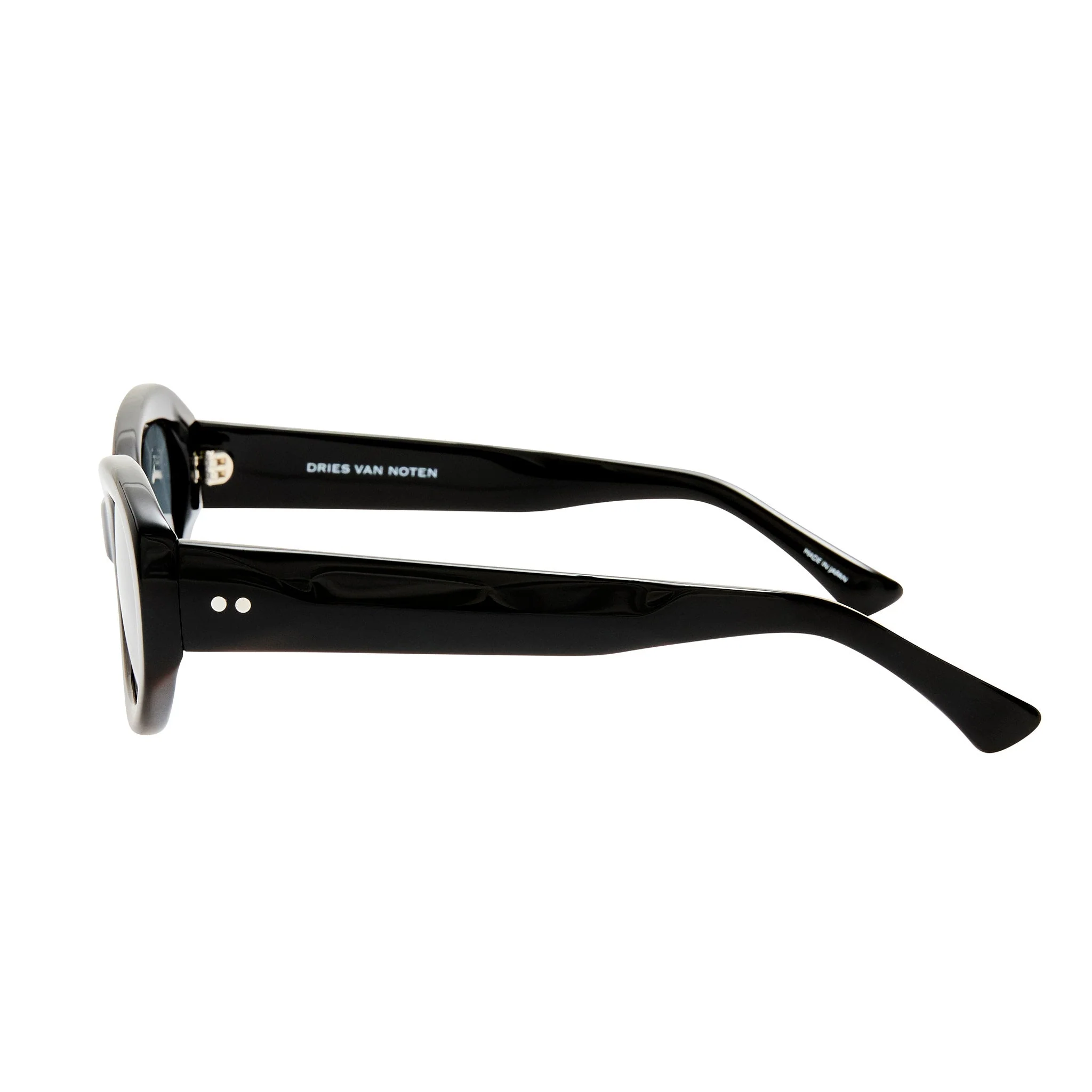 Oval Sunglasses in Black - Image 4
