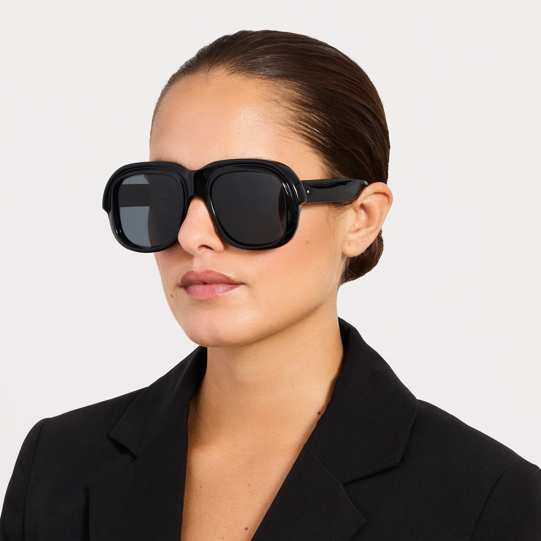 Oversize Sunglasses in Black - Image 5