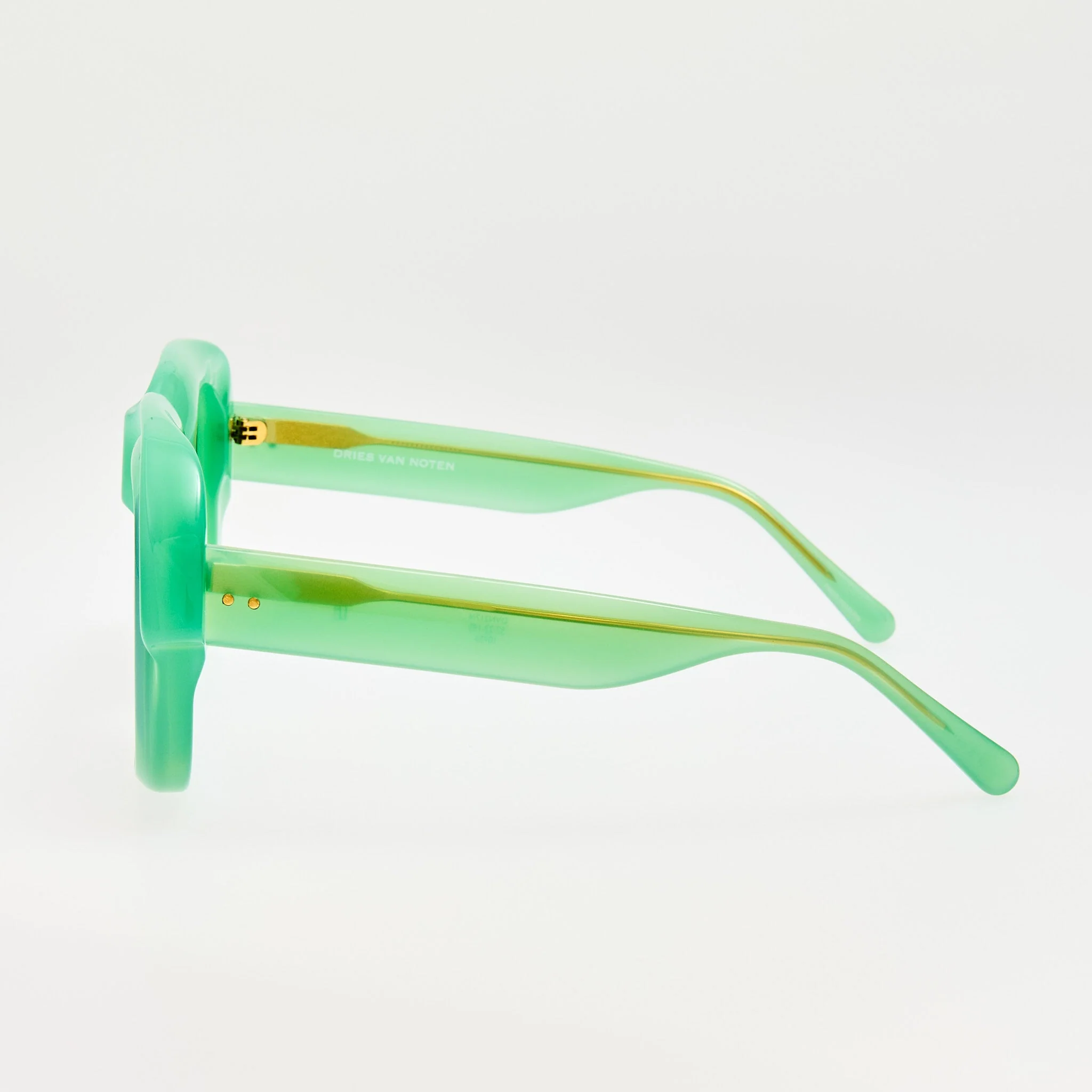 Oversize Sunglasses in Light Green - Image 3