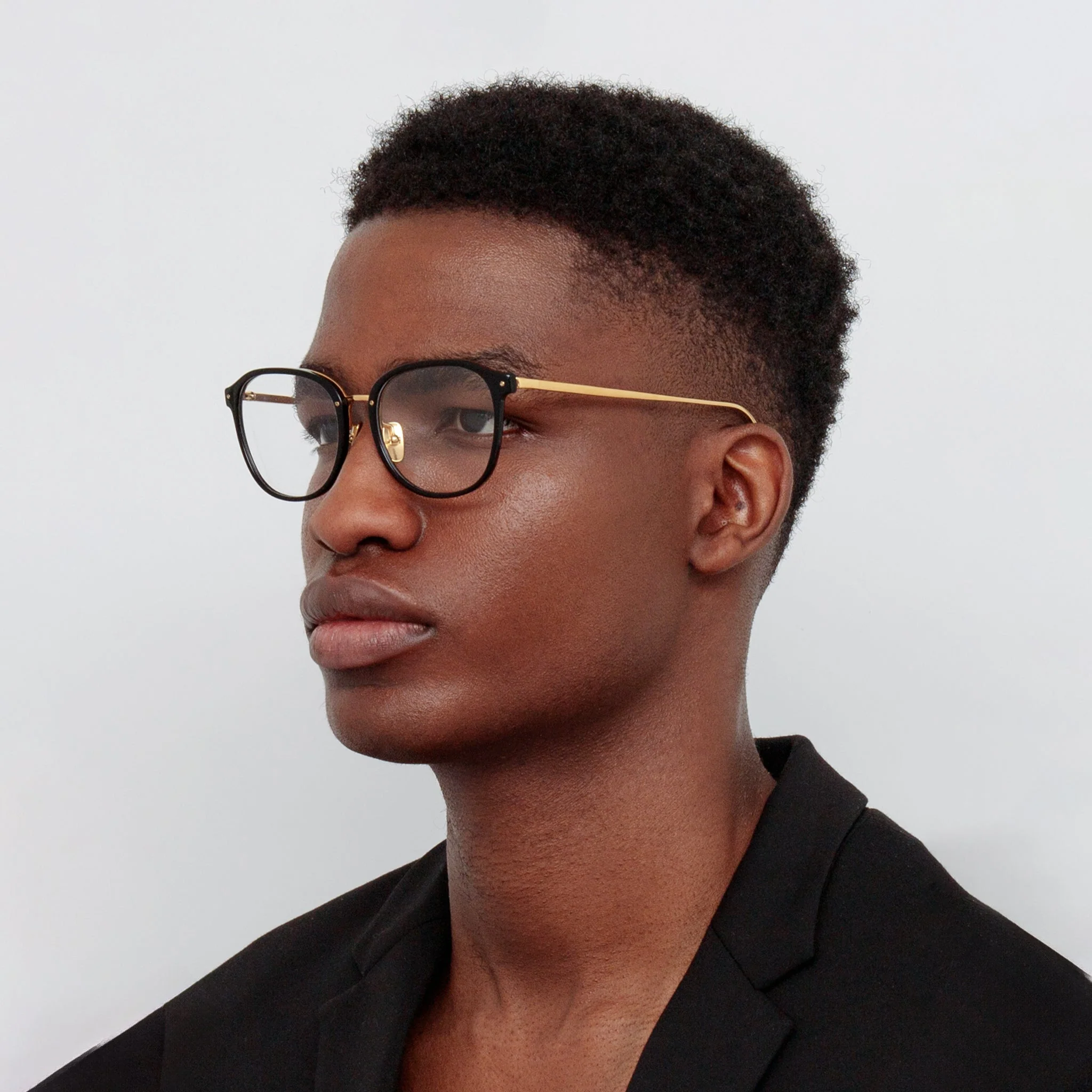 Park Optical in Black and 22K Yellow Gold - Image 3