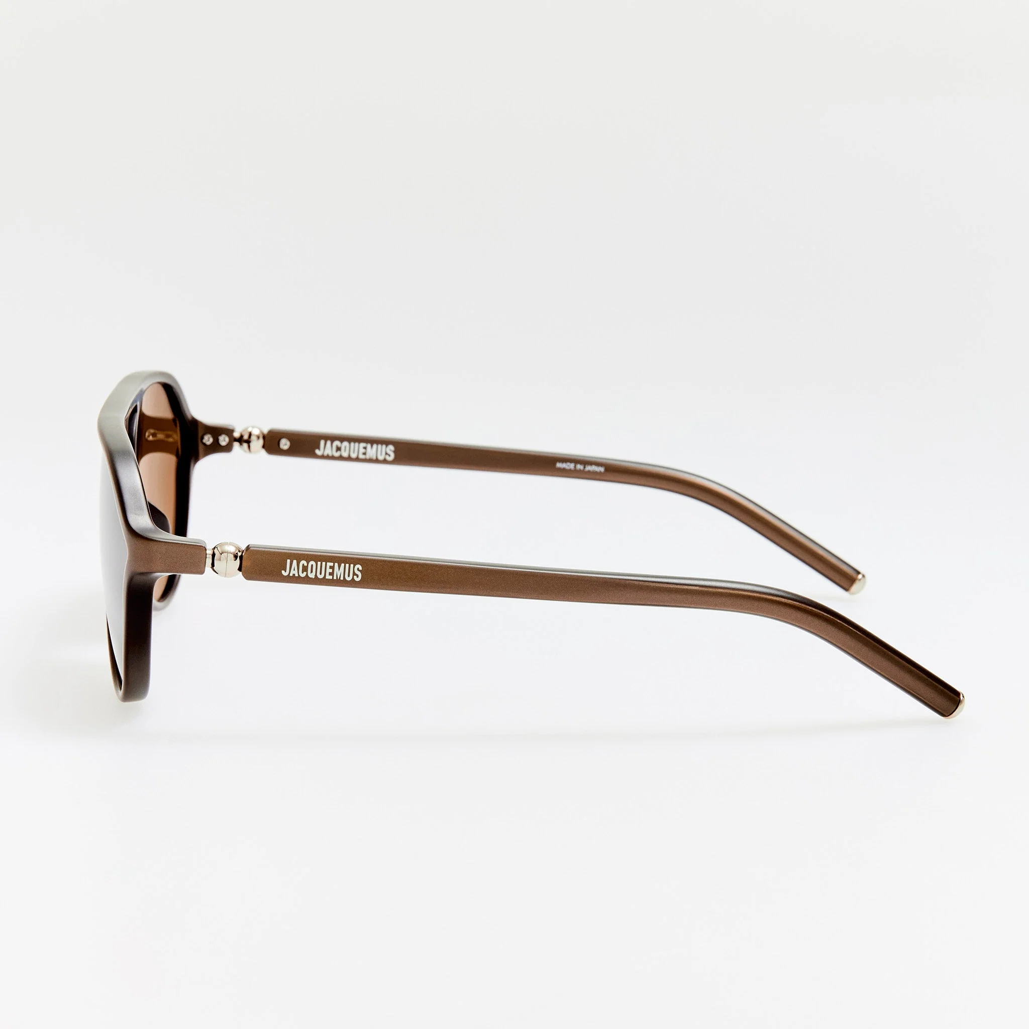 Pastro Sunglasses in Matt Metallic Brown - Image 4