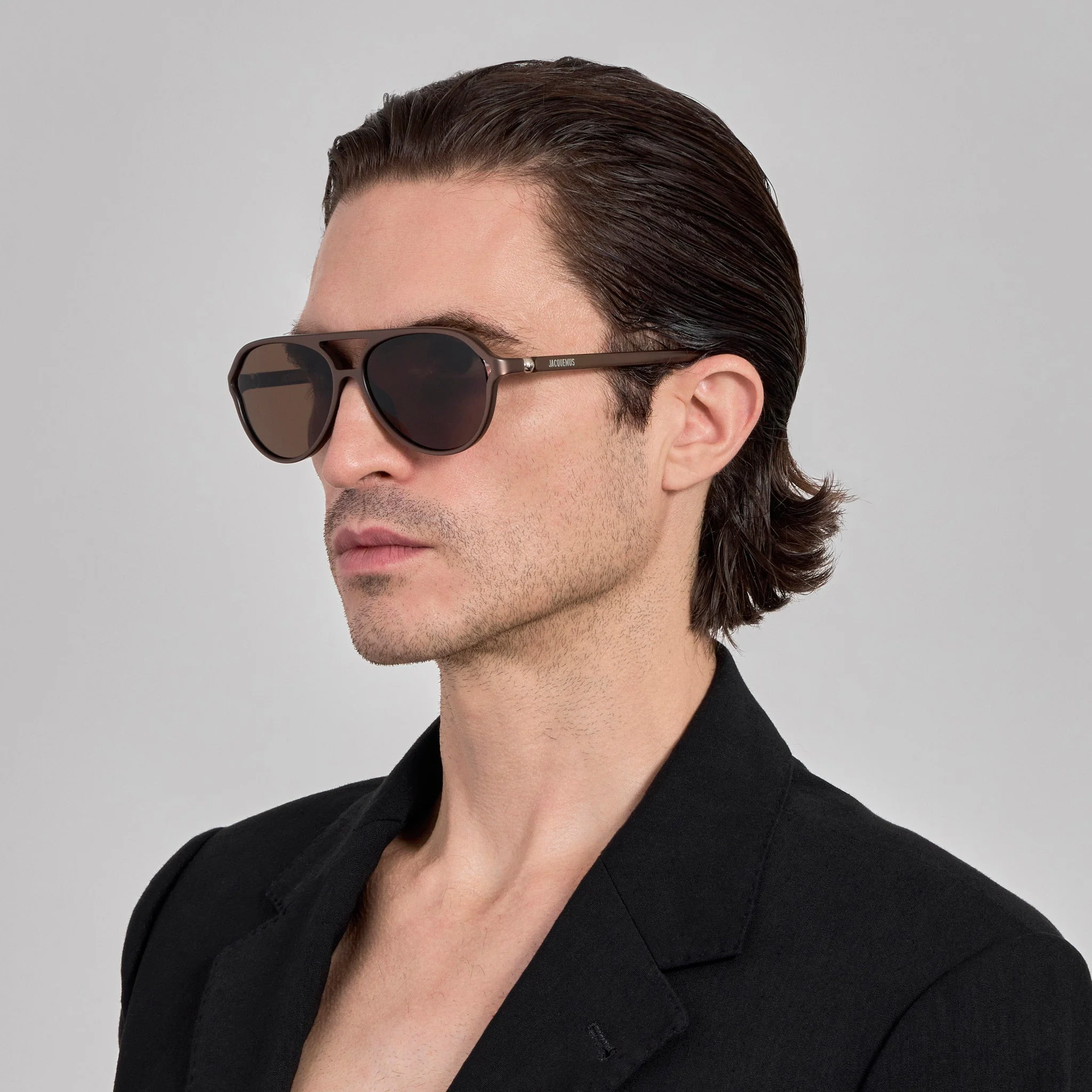 Pastro Sunglasses in Matt Metallic Brown - Image 5