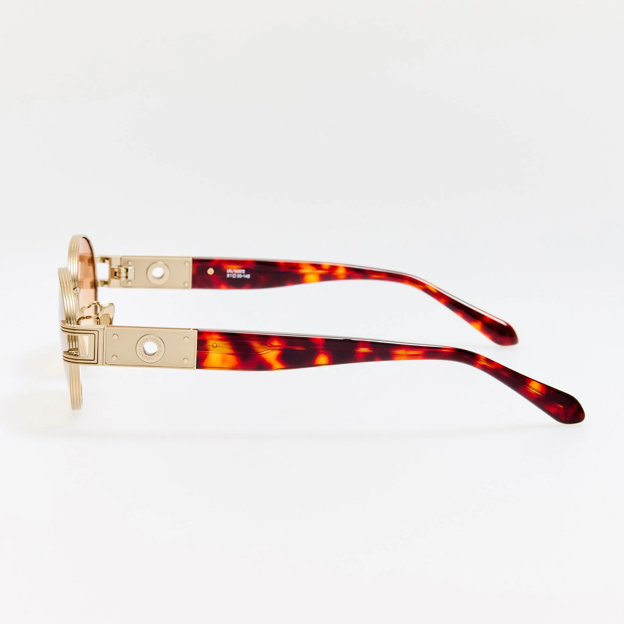 Phoebe Sunglasses in 22K Gold and Camel - Image 5
