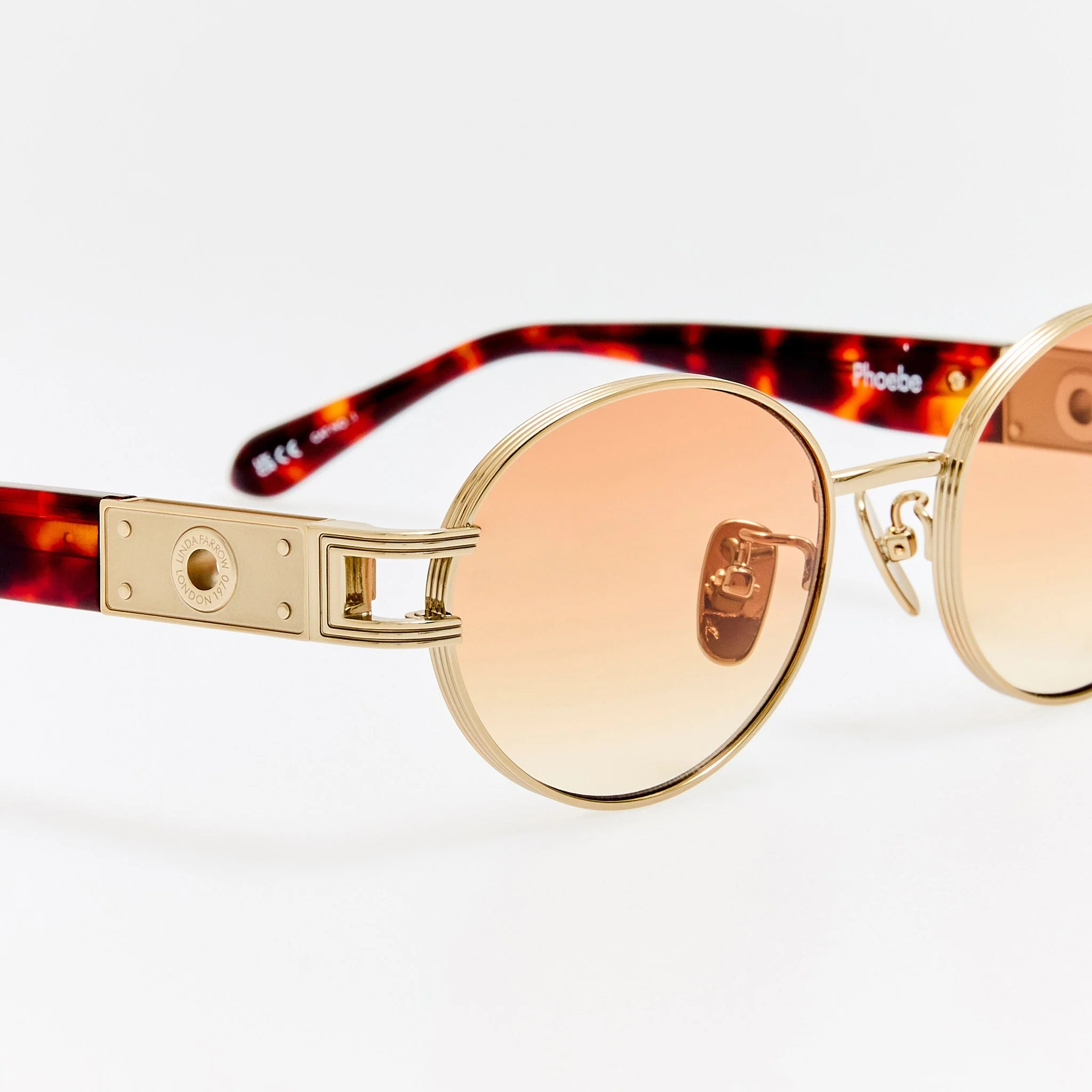 Phoebe Sunglasses in 22K Gold and Camel - Image 6