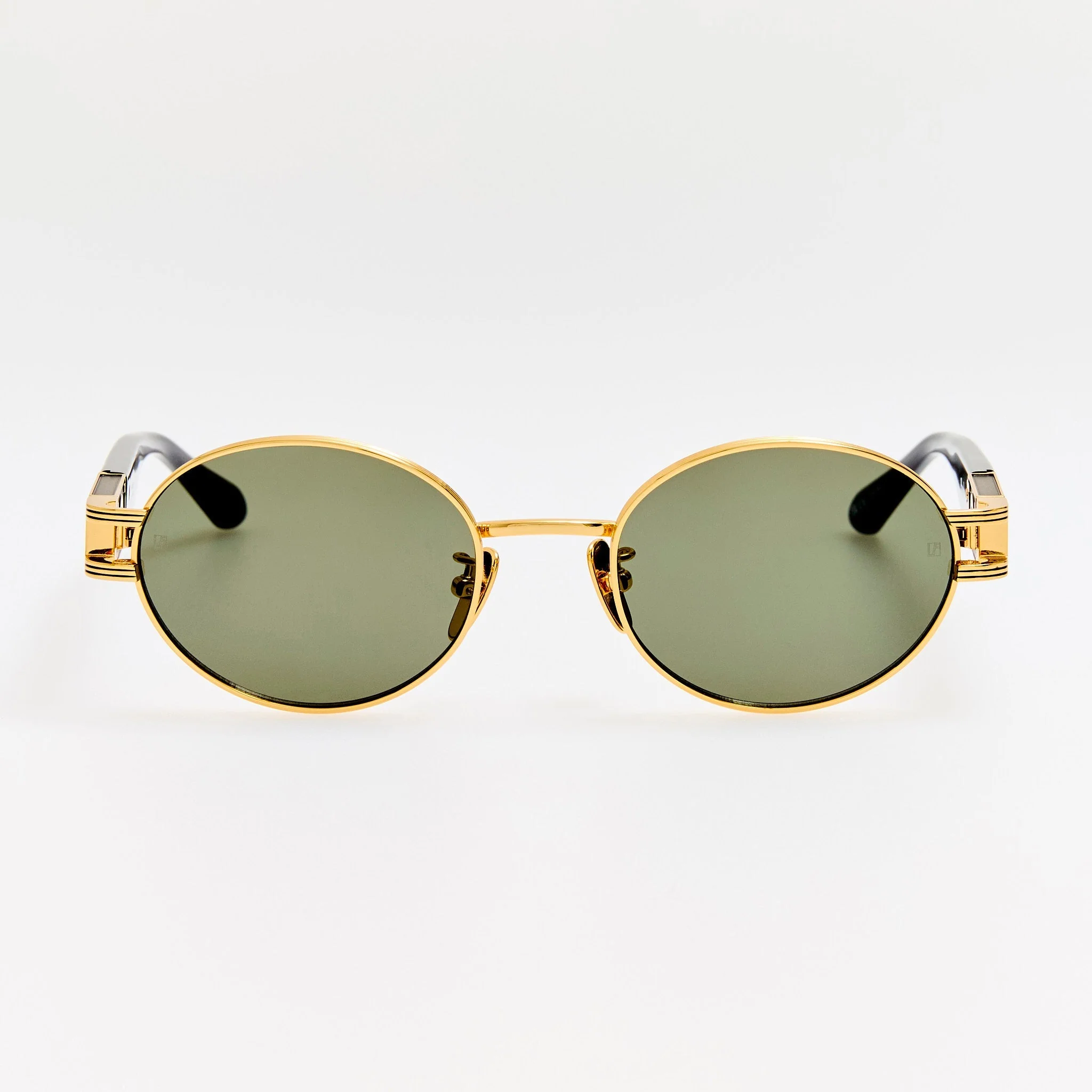 Phoebe Sunglasses in 22K Gold and Black