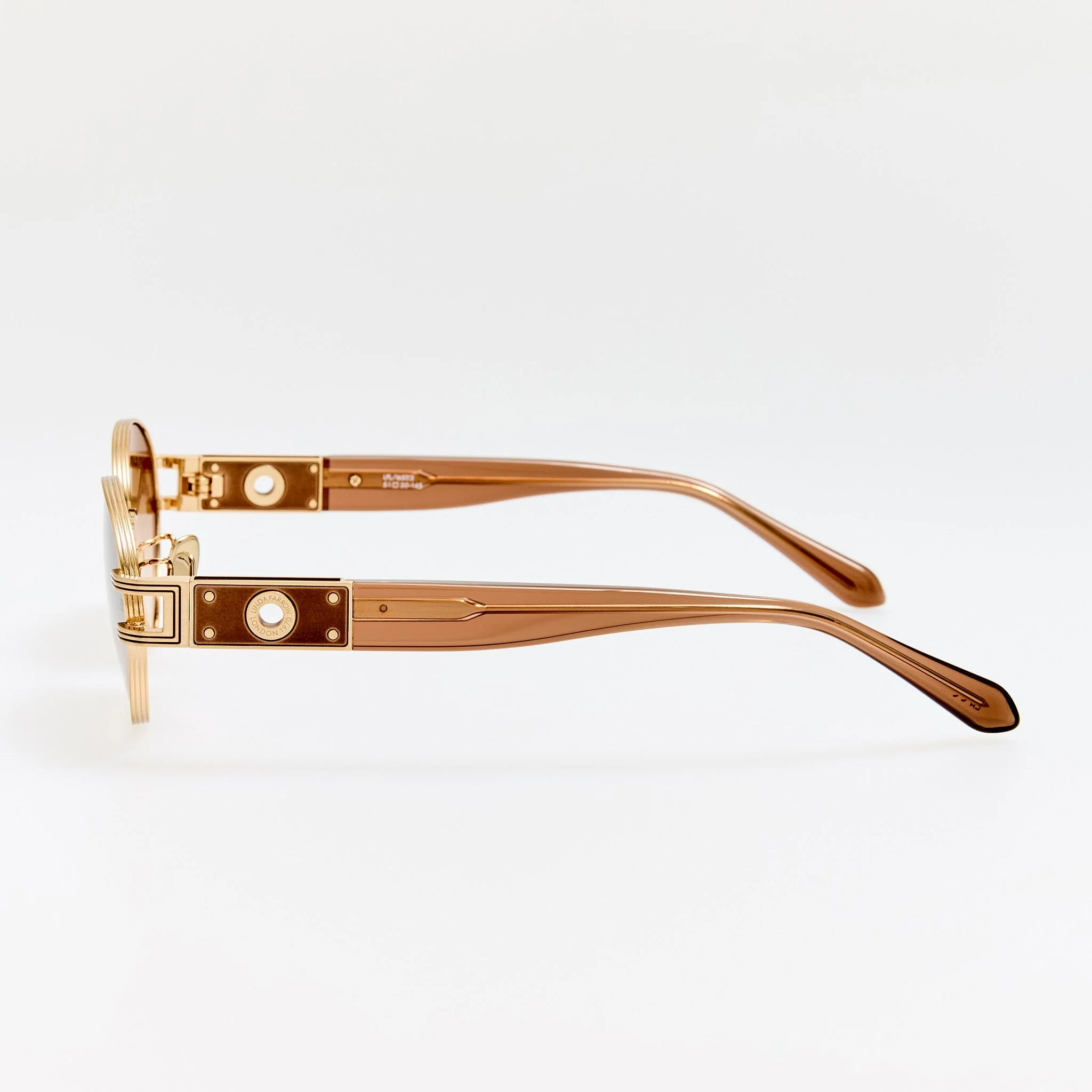 Phoebe Sunglasses in Matt Champagne and Mocha - Image 5