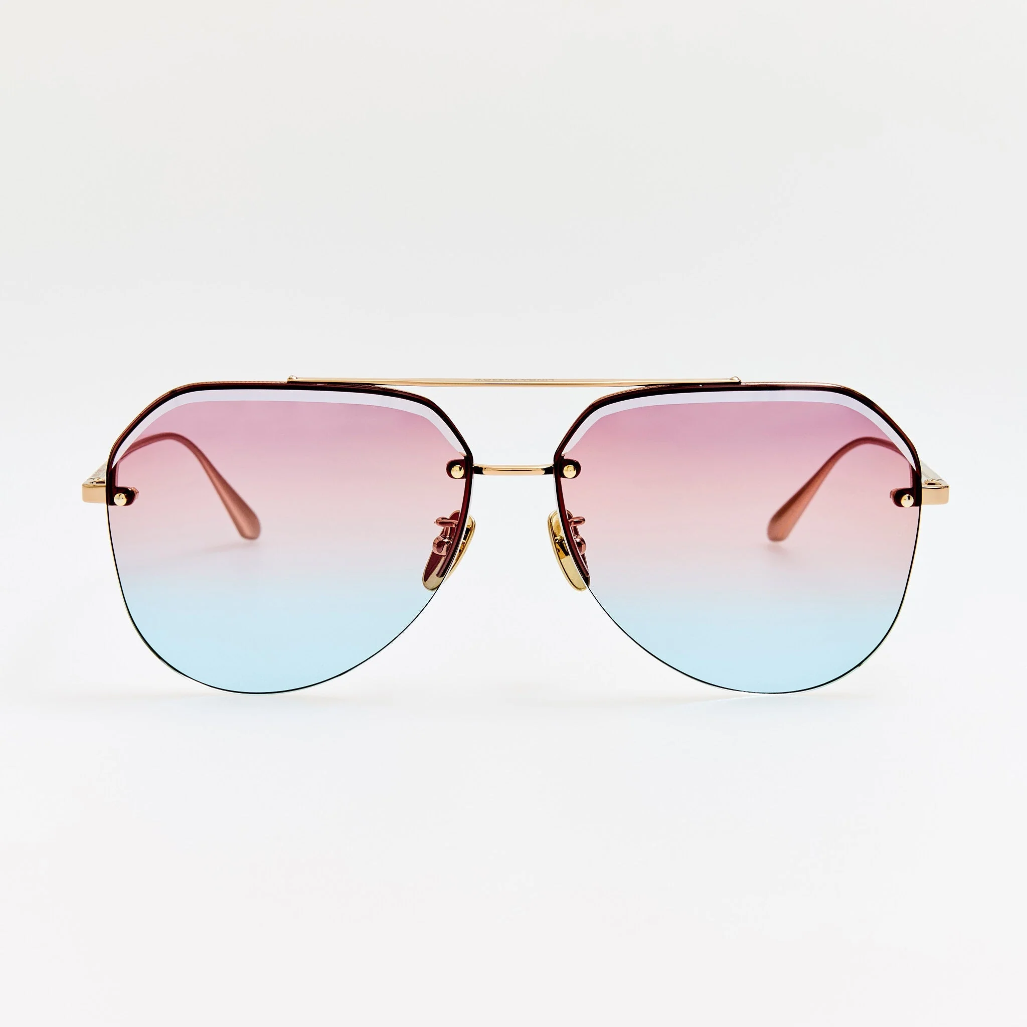 Quynh Sunglasses in 22K Gold and Dusk