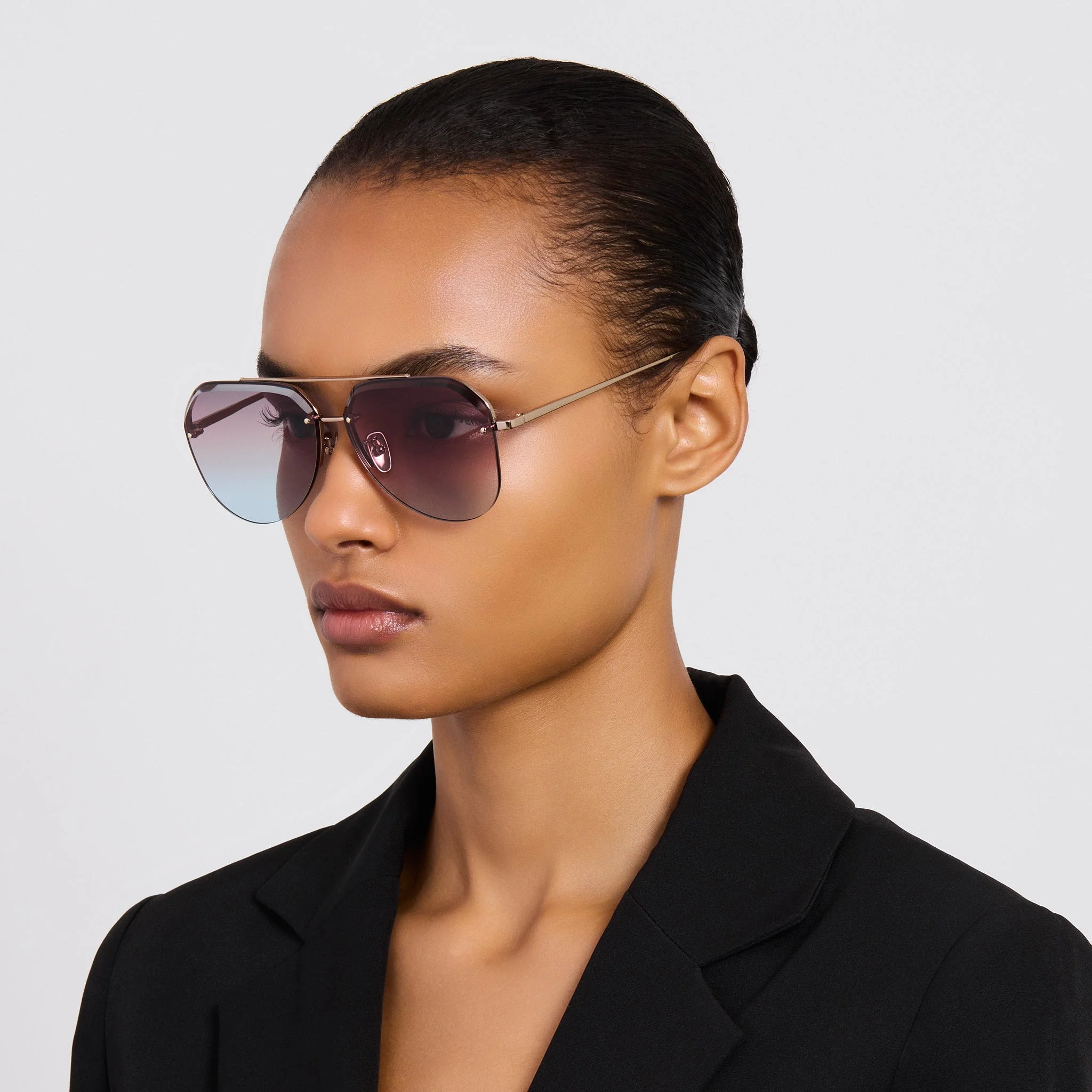 Quynh Sunglasses in 22K Gold and Dusk - Image 3