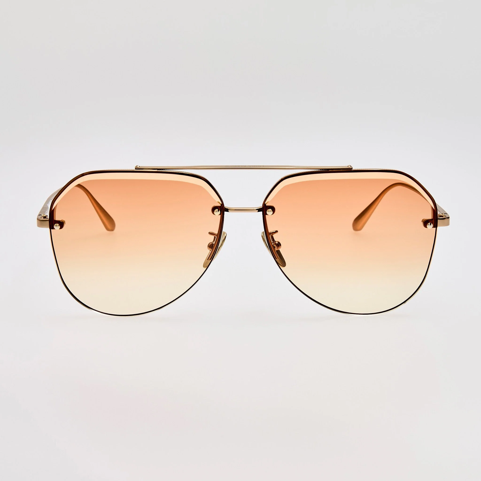 Quynh Sunglasses in 22K Gold and Camel