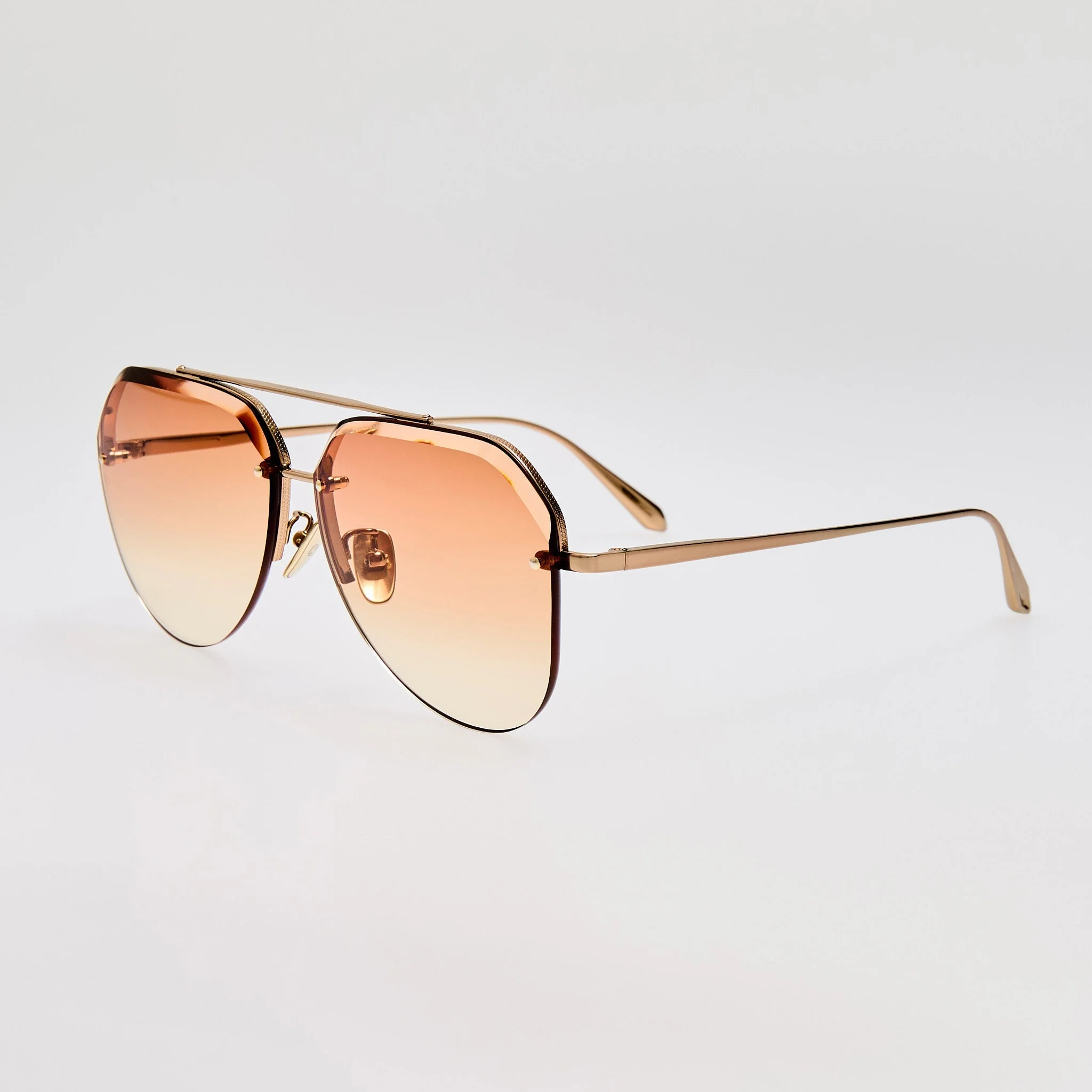 Quynh Sunglasses in 22K Gold and Camel - Image 2