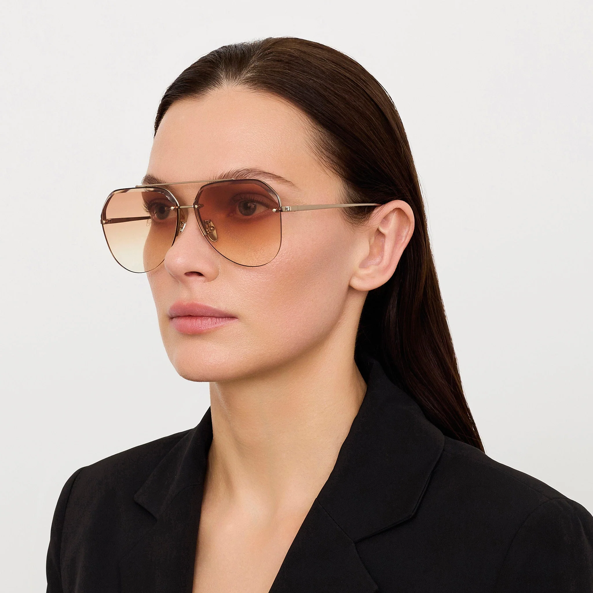 Quynh Sunglasses in 22K Gold and Camel - Image 3