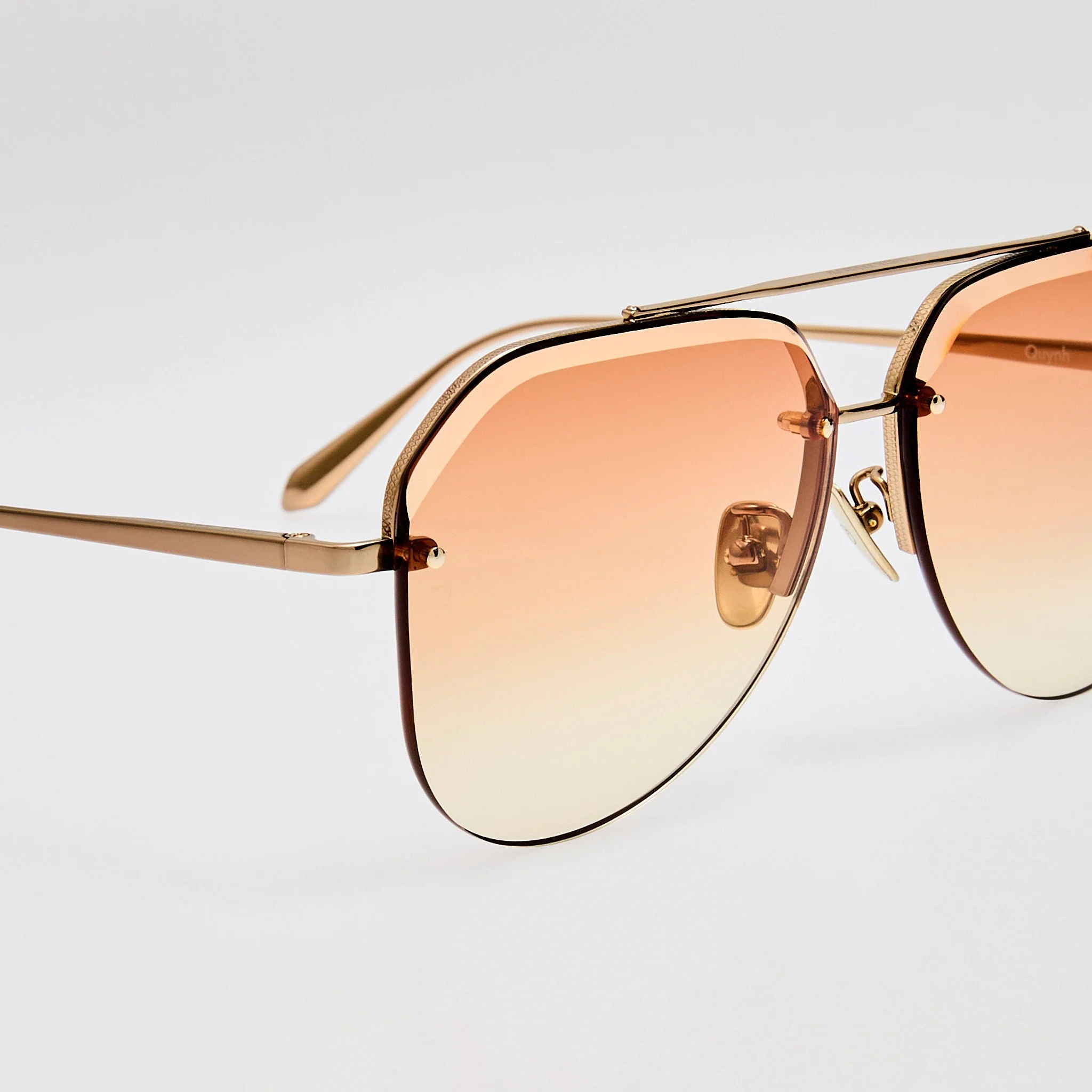 Quynh Sunglasses in 22K Gold and Camel - Image 5