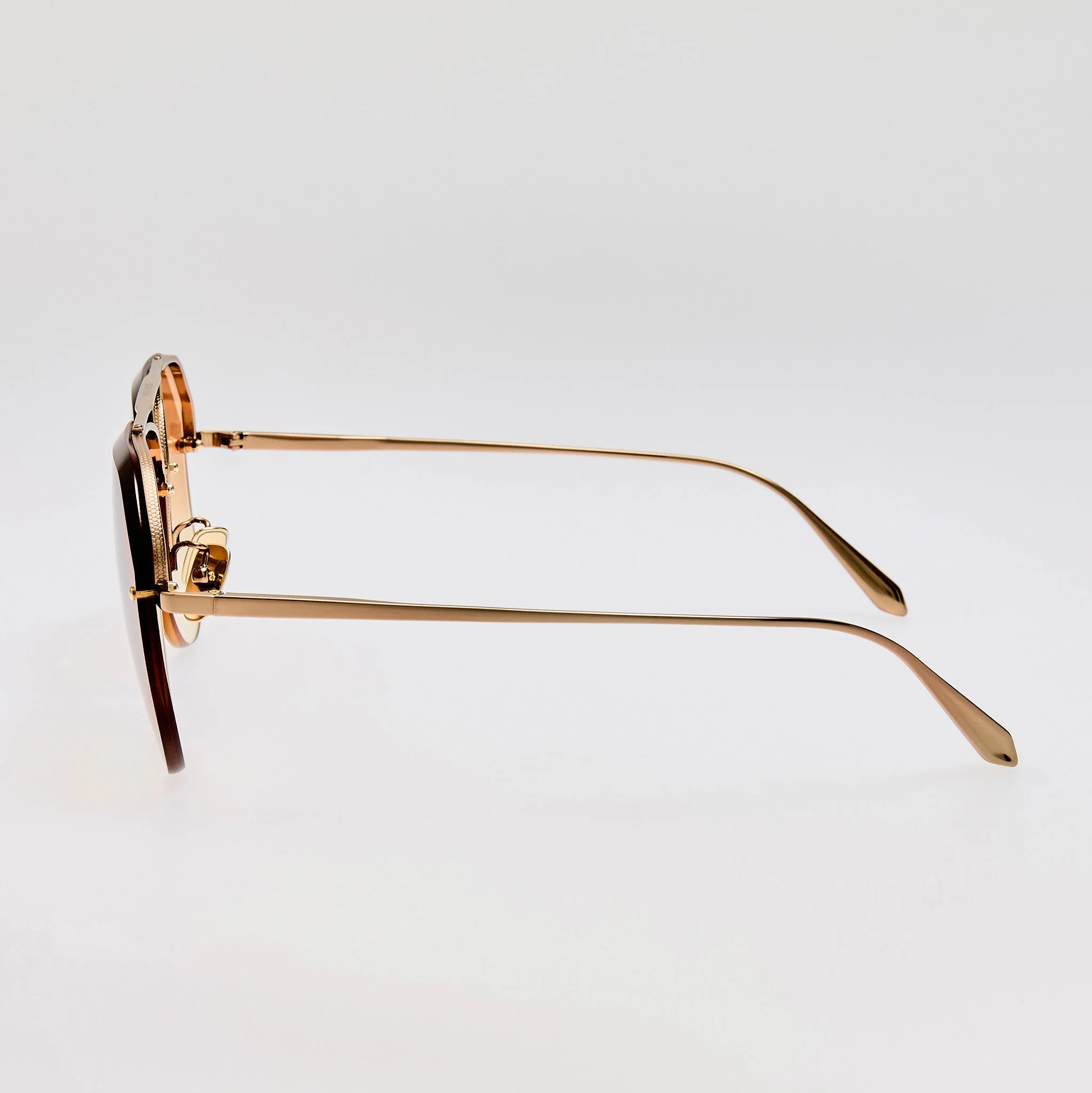 Quynh Sunglasses in 22K Gold and Camel - Image 6