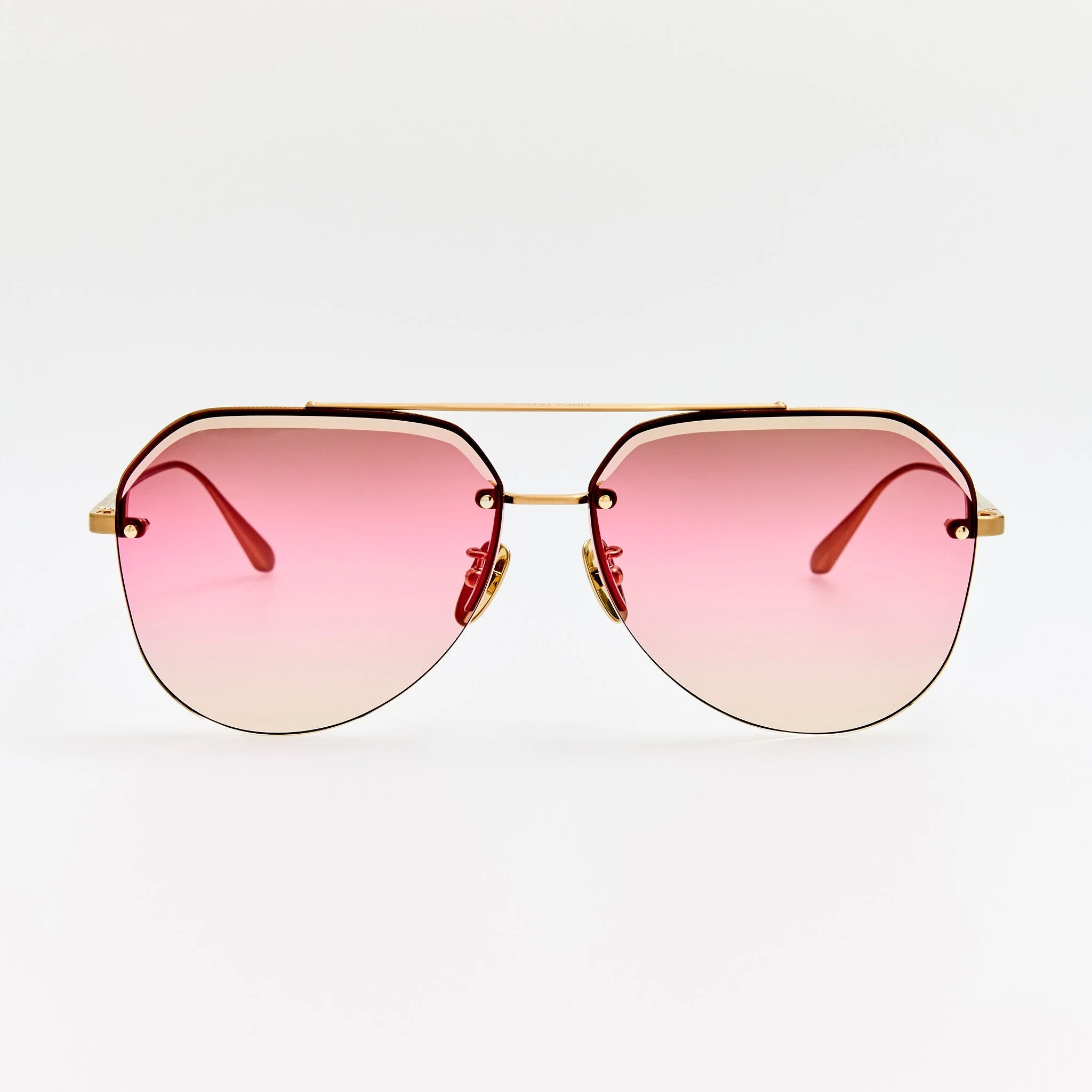 Quynh Sunglasses in Matt Champagne and Pink