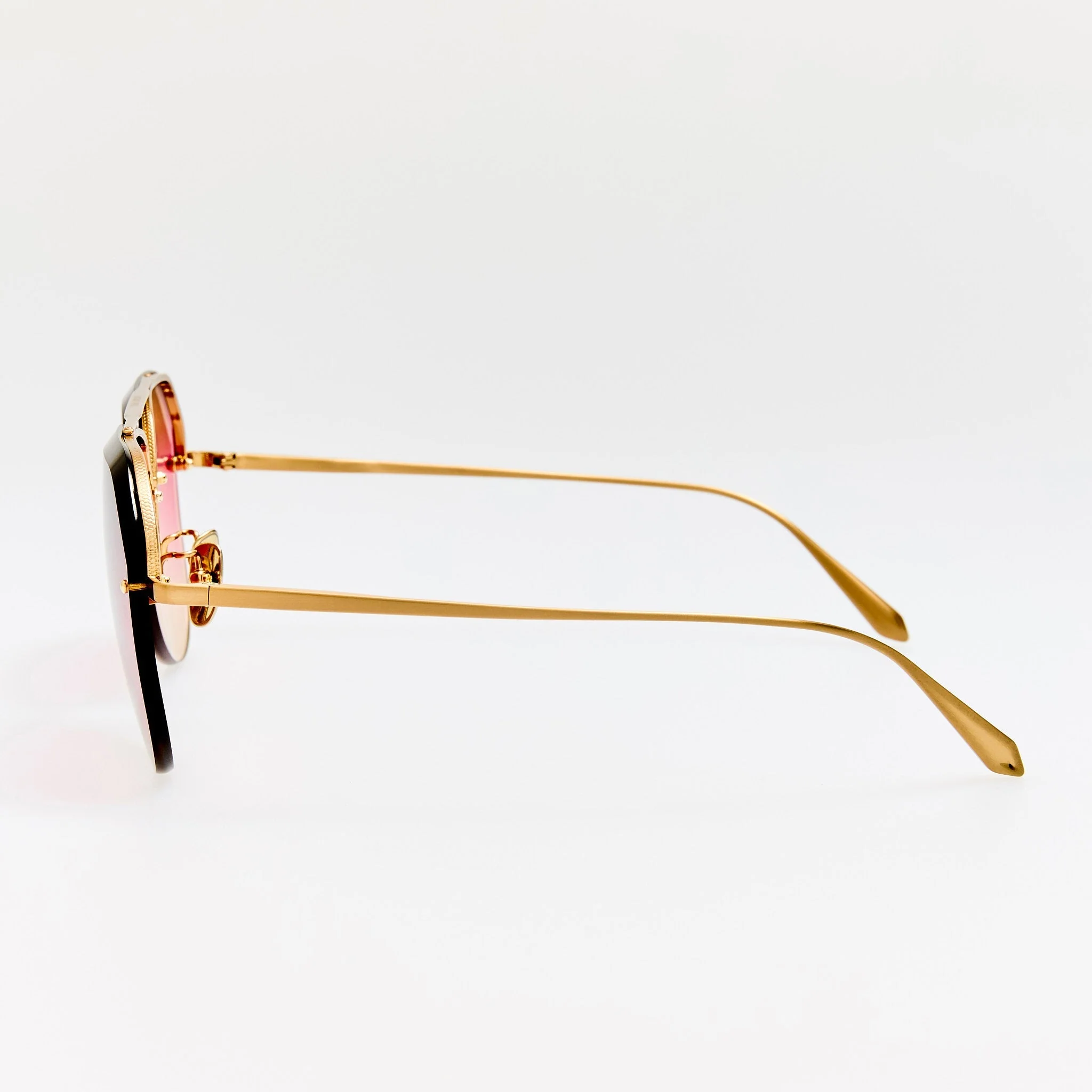 Quynh Sunglasses in Matt Champagne and Pink - Image 4