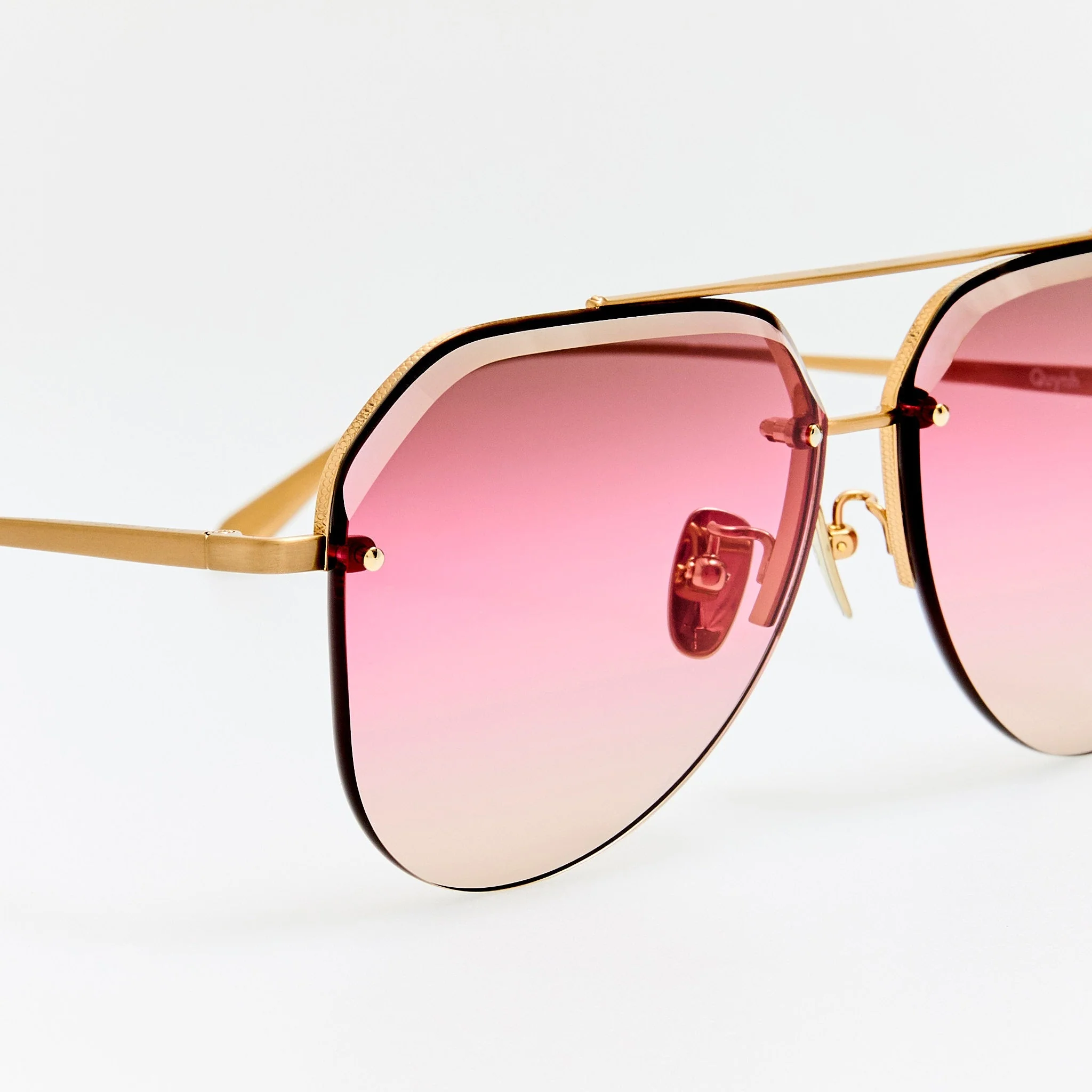 Quynh Sunglasses in Matt Champagne and Pink - Image 5