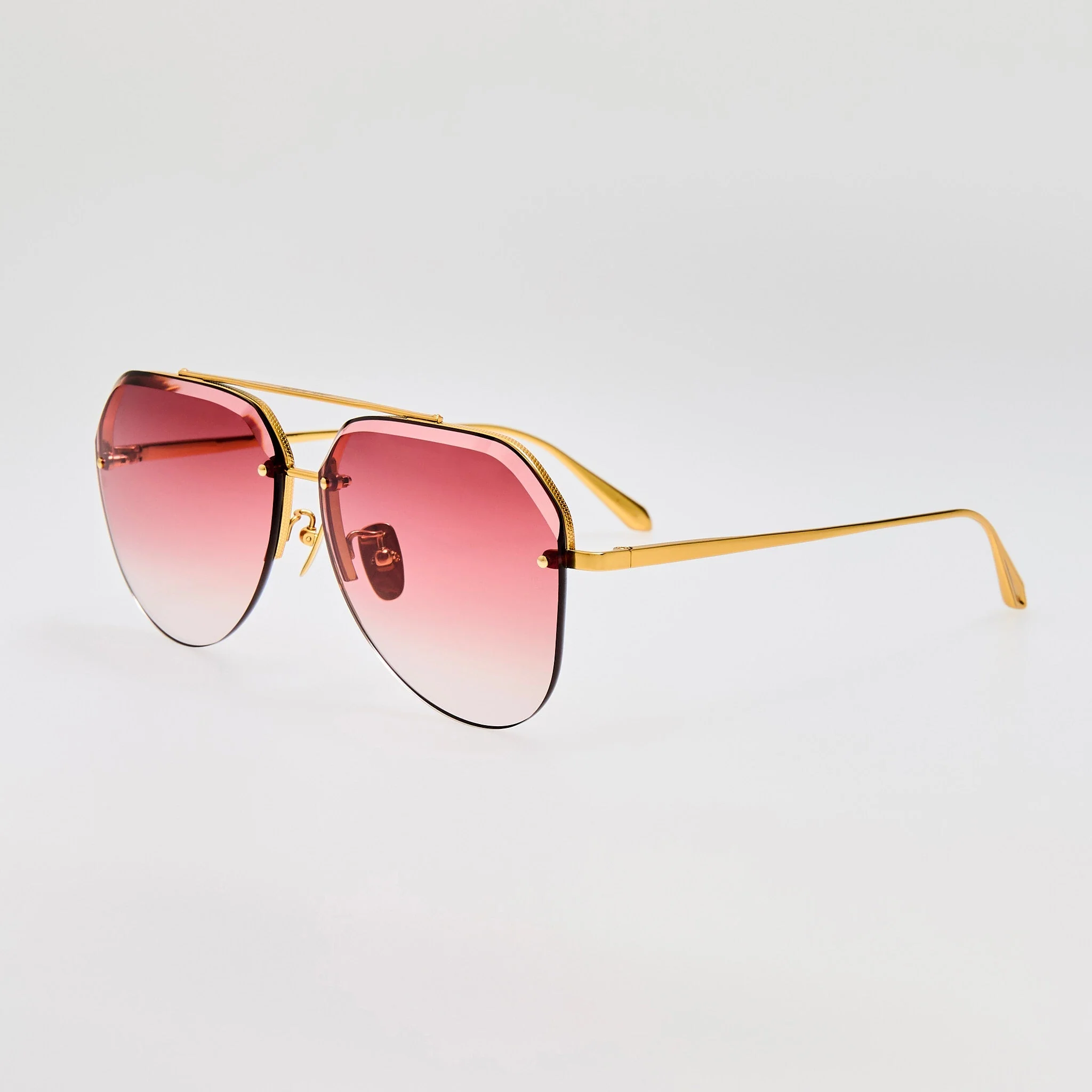 Quynh Sunglasses in 22K Gold and Red - Image 6