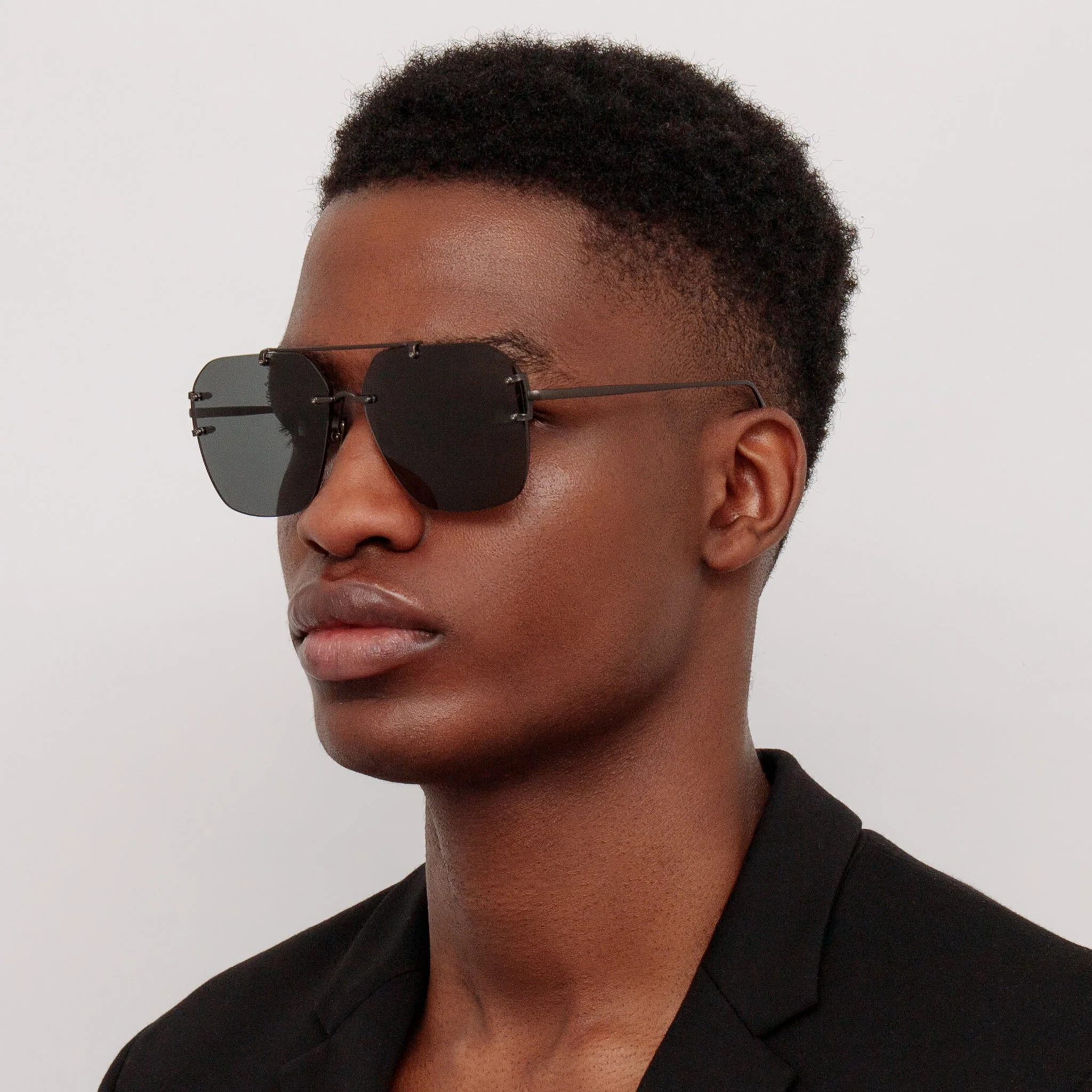 Reyner Sunglasses in Matt Black Nickel - Image 3