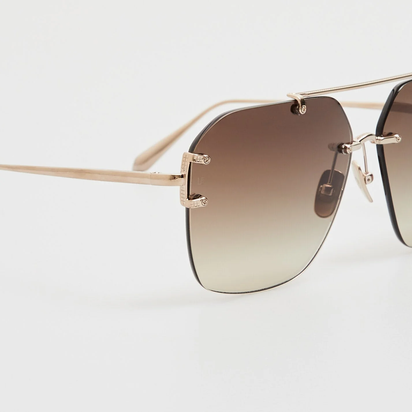 Reyner Sunglasses in 22K Gold and Brown - Image 5