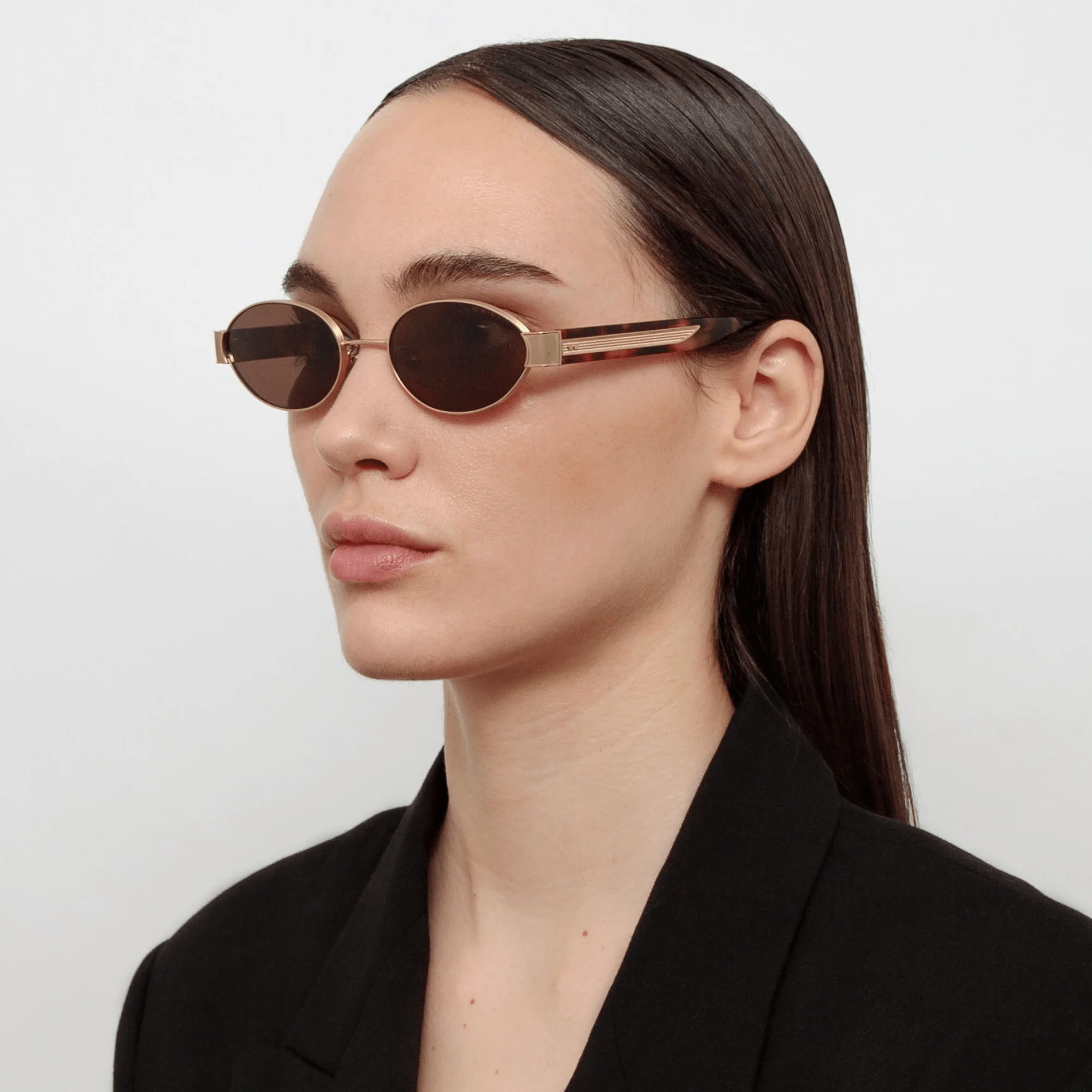 Sadie Sunglasses in 22K Gold & Tortoiseshell - Image 3