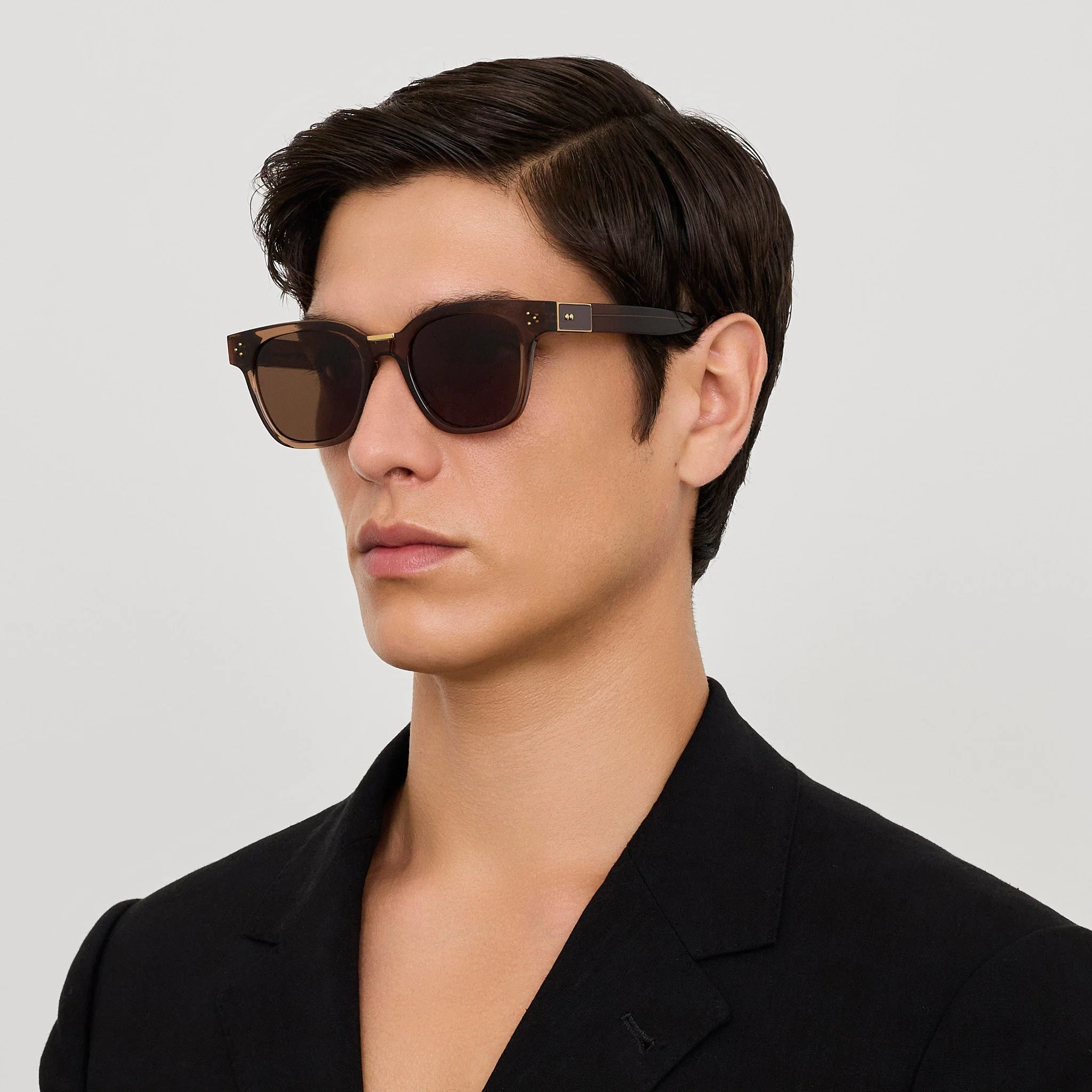 Sanchez Sunglasses in 22K Gold and Brown - Image 4