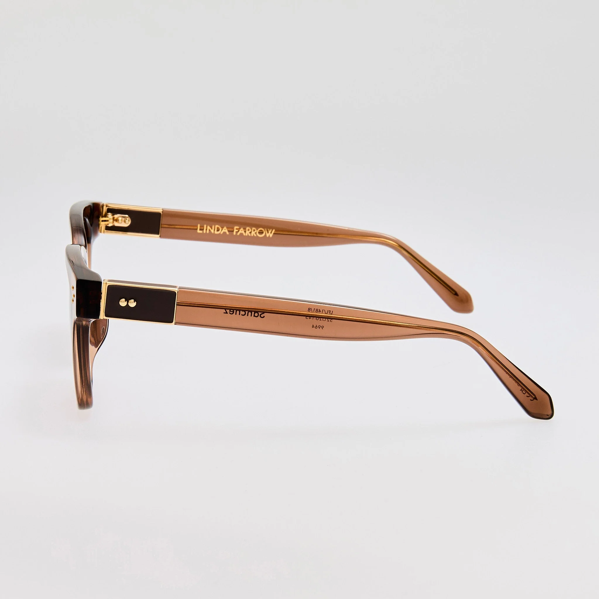 Sanchez Sunglasses in 22K Gold and Brown - Image 6
