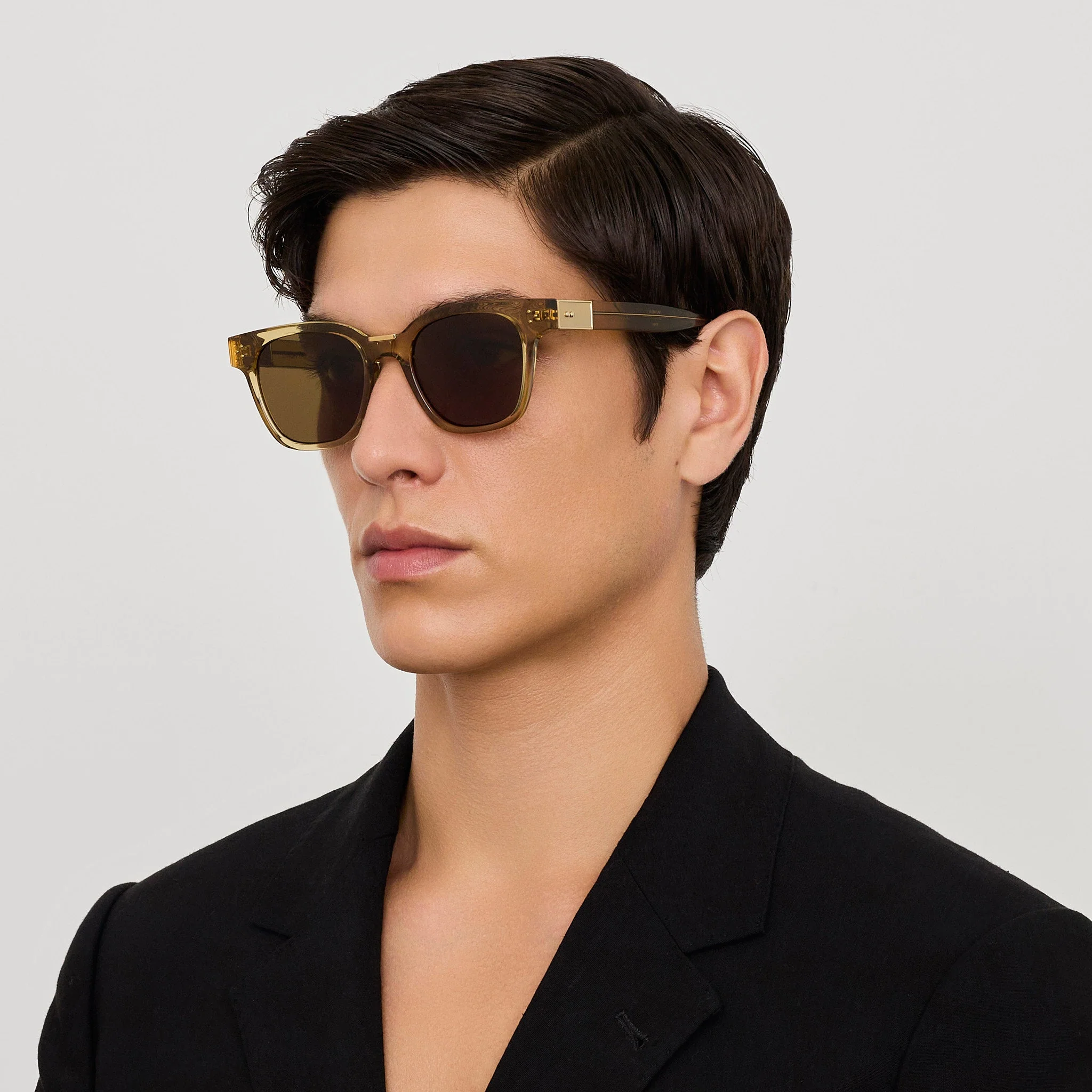 Sanchez Sunglasses in 22K Gold and Khaki - Image 4