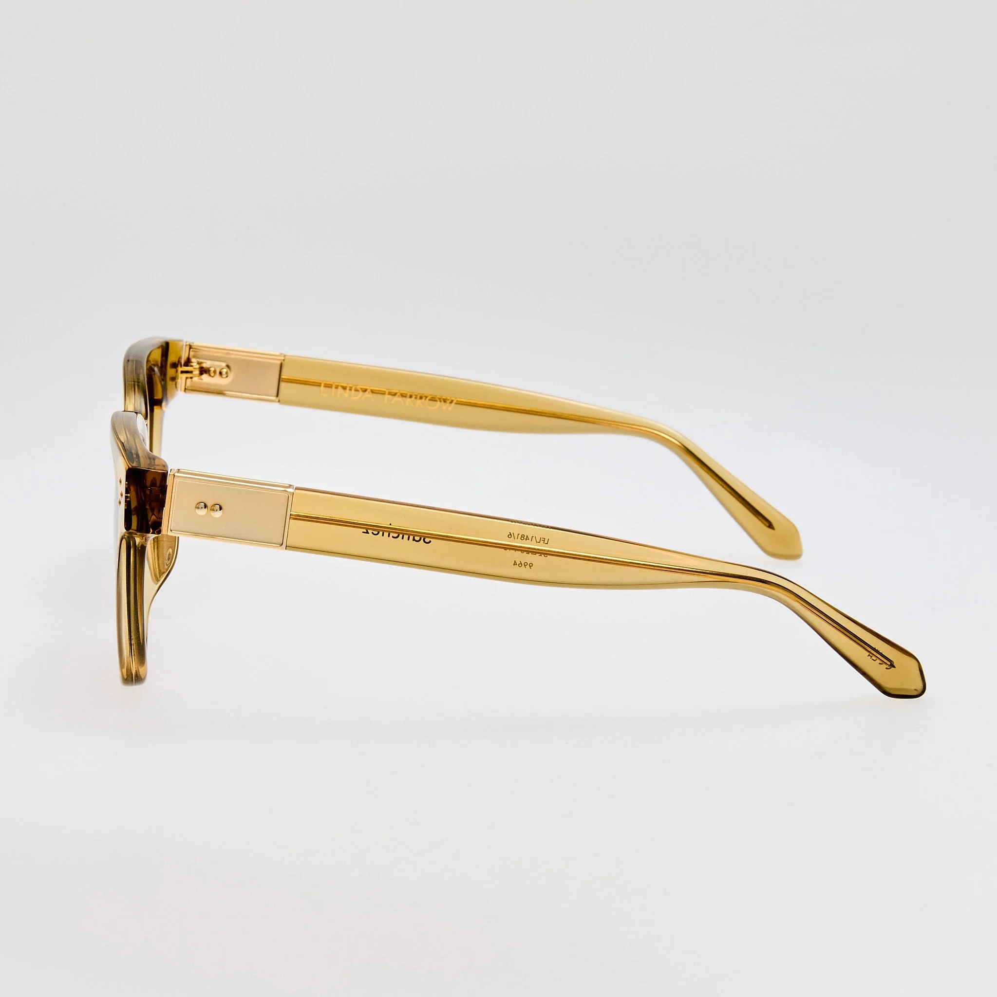 Sanchez Sunglasses in 22K Gold and Khaki - Image 6
