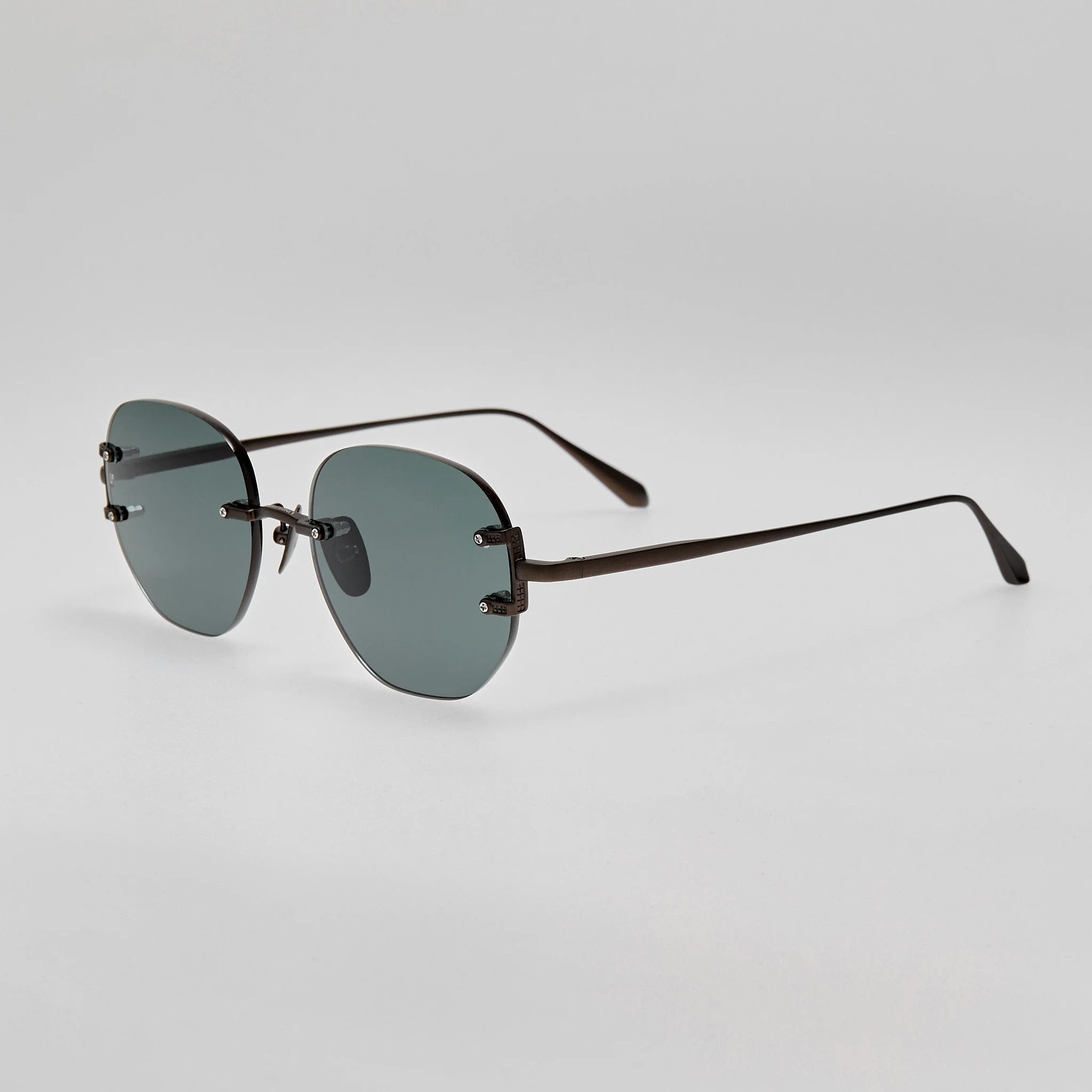 Sandor Sunglasses in Matt Black Nickel - Image 2
