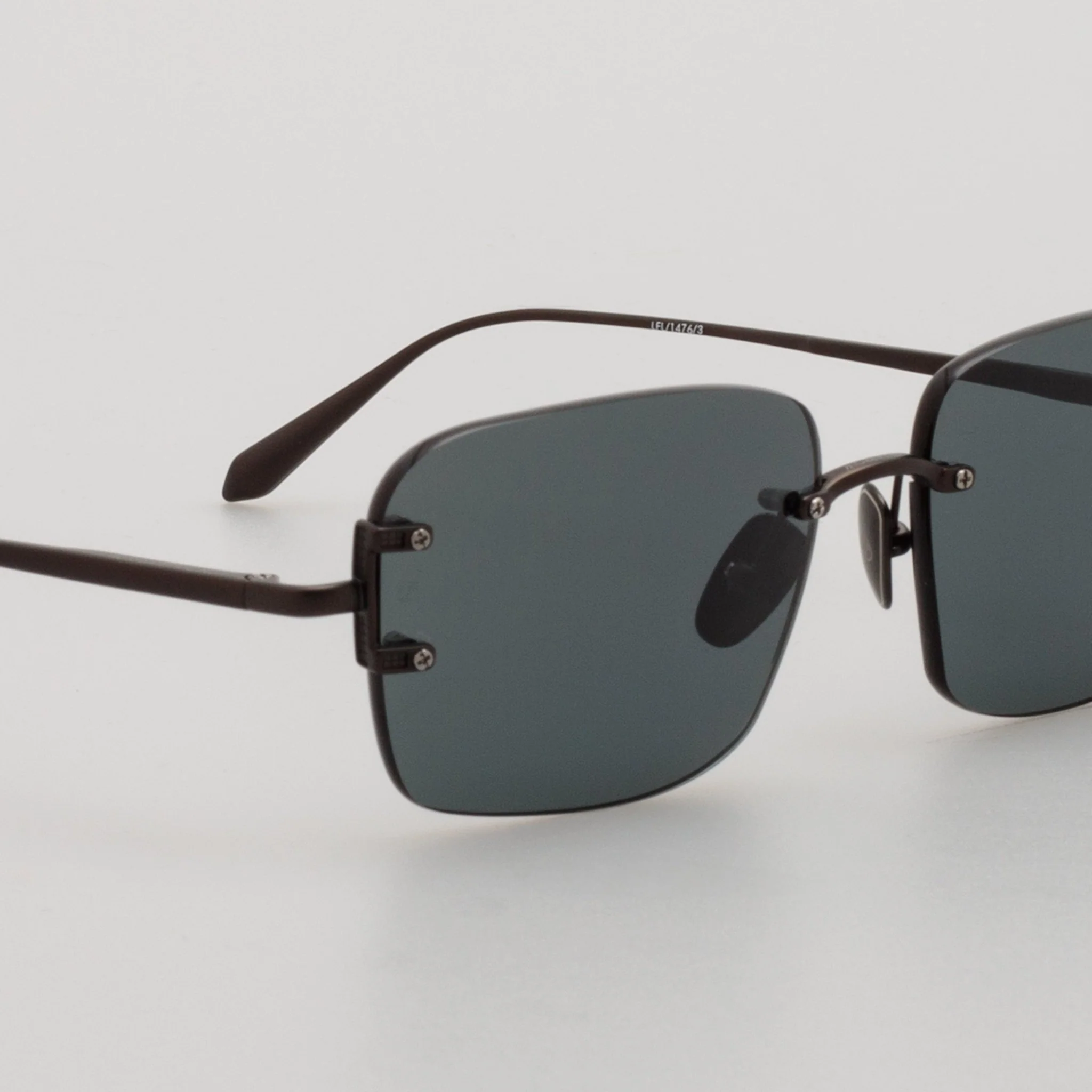 Sasha Square Sunglasses in Matt Black Nickel - Image 4