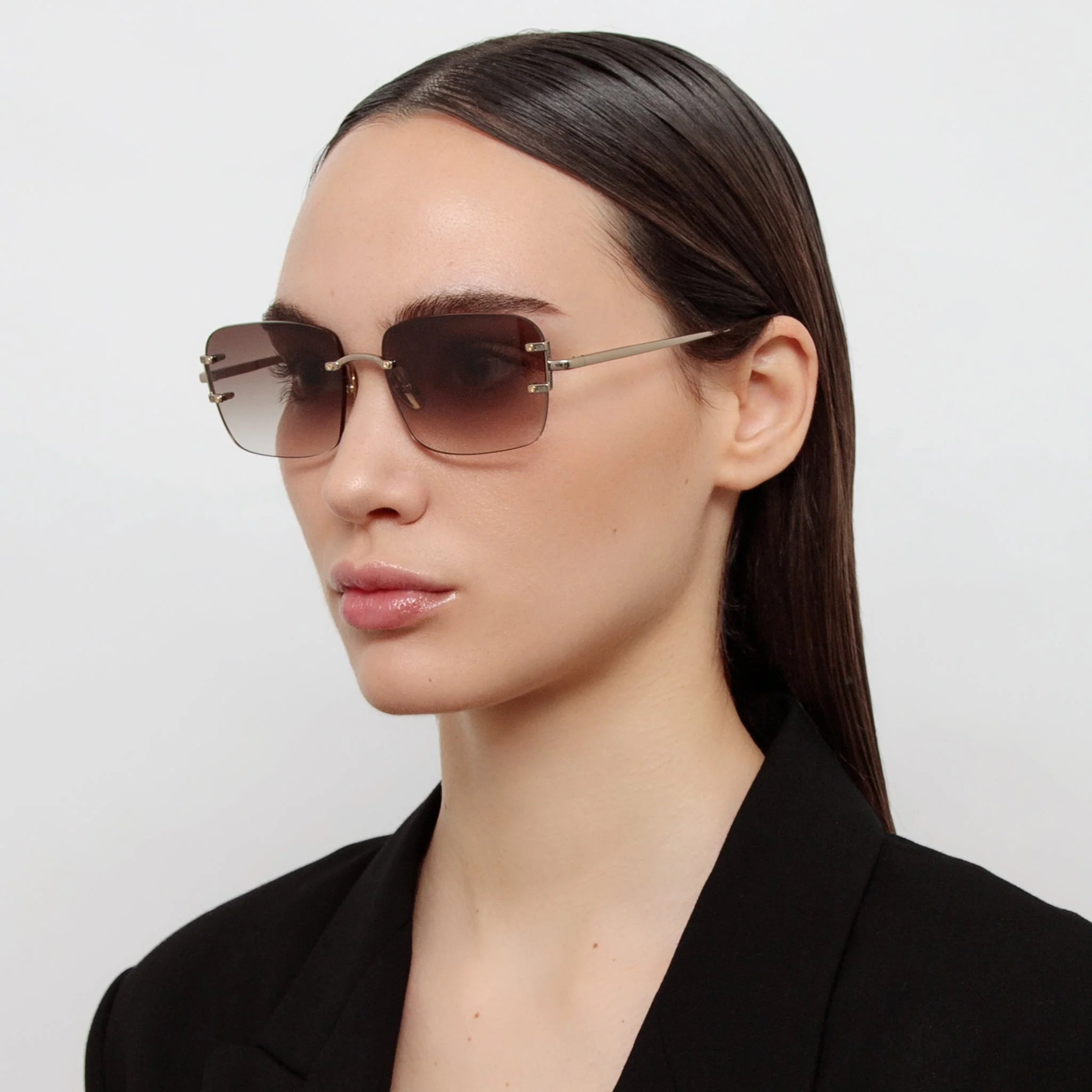 Sasha Sunglasses in 22K Gold and Mocha - Image 4