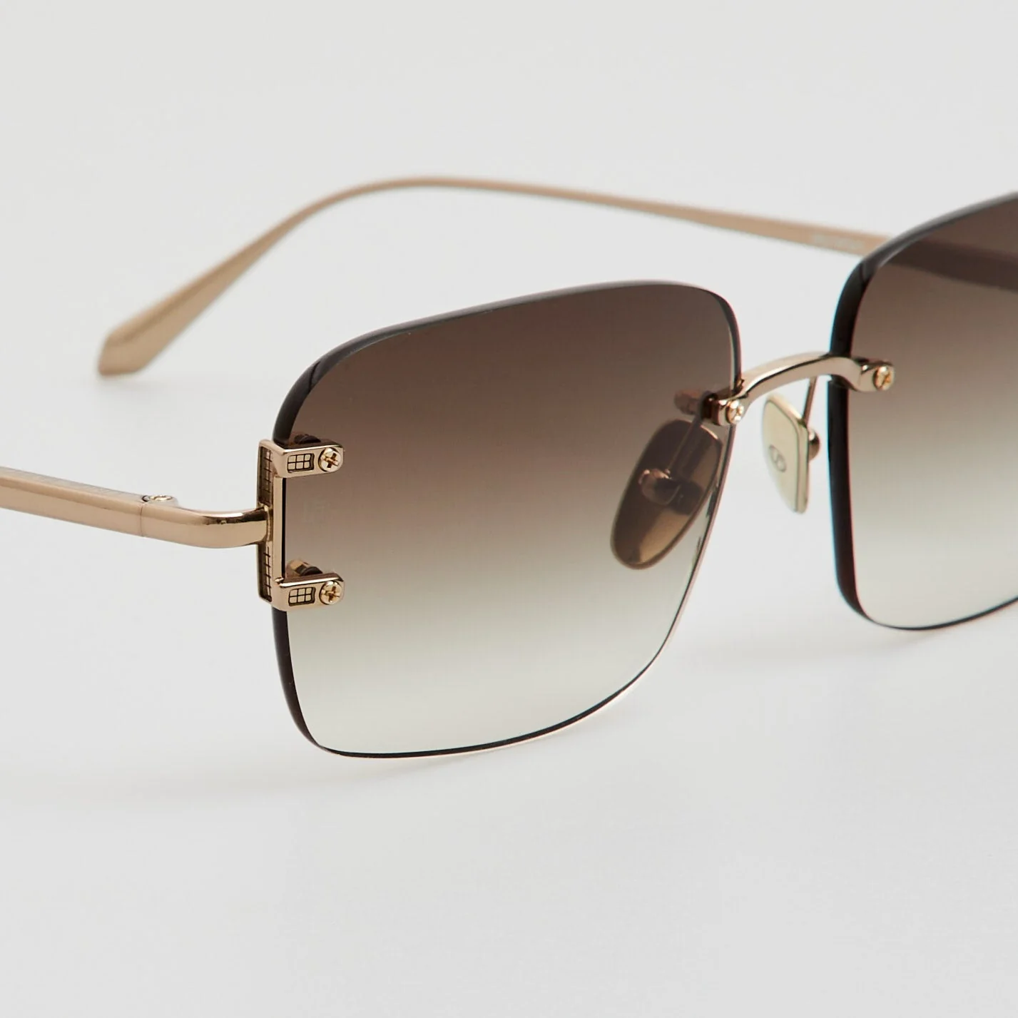 Sasha Sunglasses in 22K Gold and Mocha - Image 5