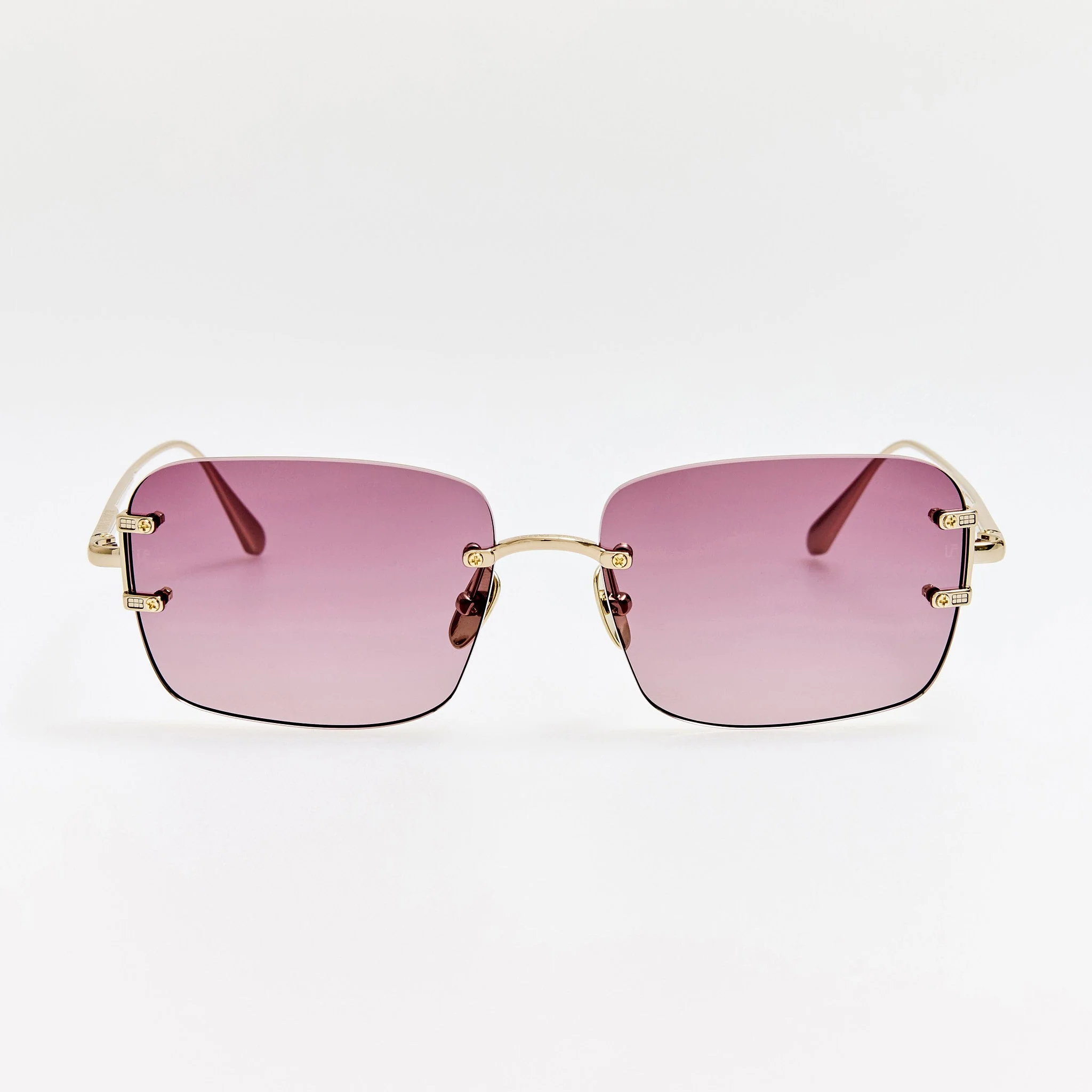 Sasha Sunglasses in 22K Gold and Mauve
