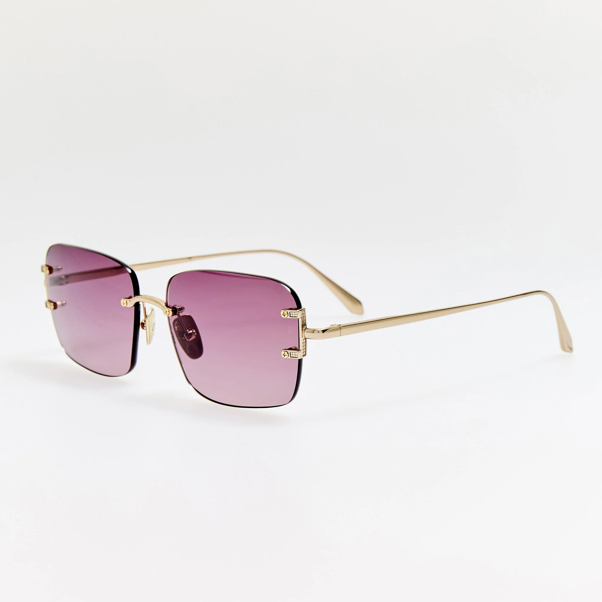 Sasha Sunglasses in 22K Gold and Mauve - Image 2