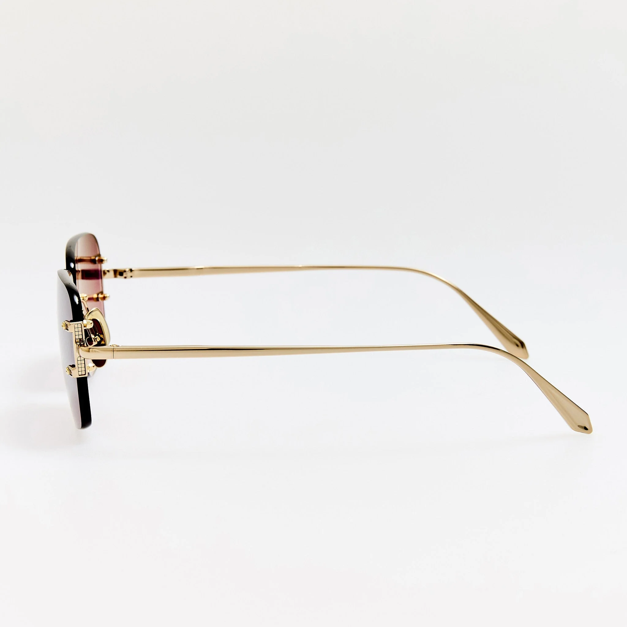 Sasha Sunglasses in 22K Gold and Mauve - Image 4
