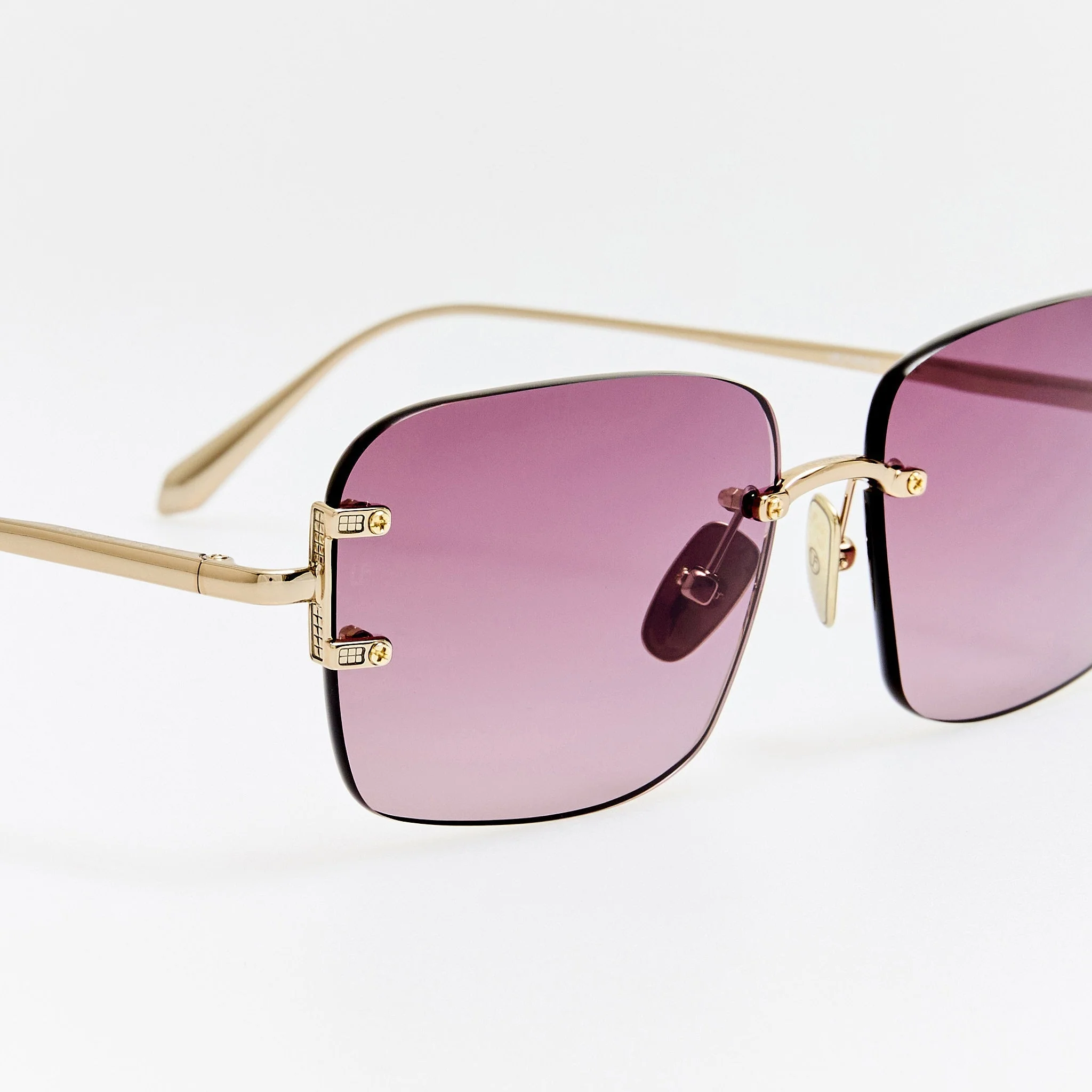 Sasha Sunglasses in 22K Gold and Mauve - Image 5