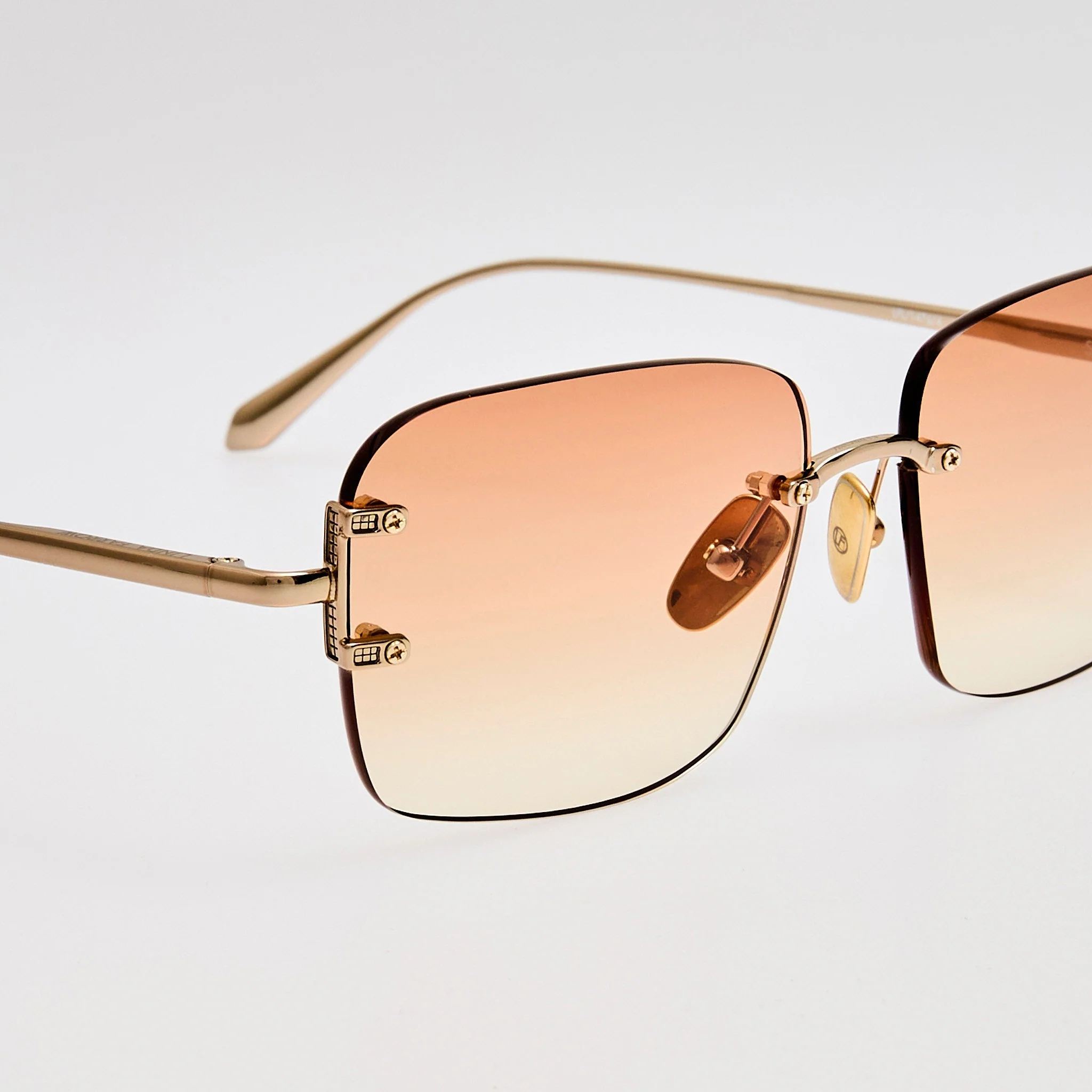 Sasha Sunglasses in 22K Gold and Camel - Image 5