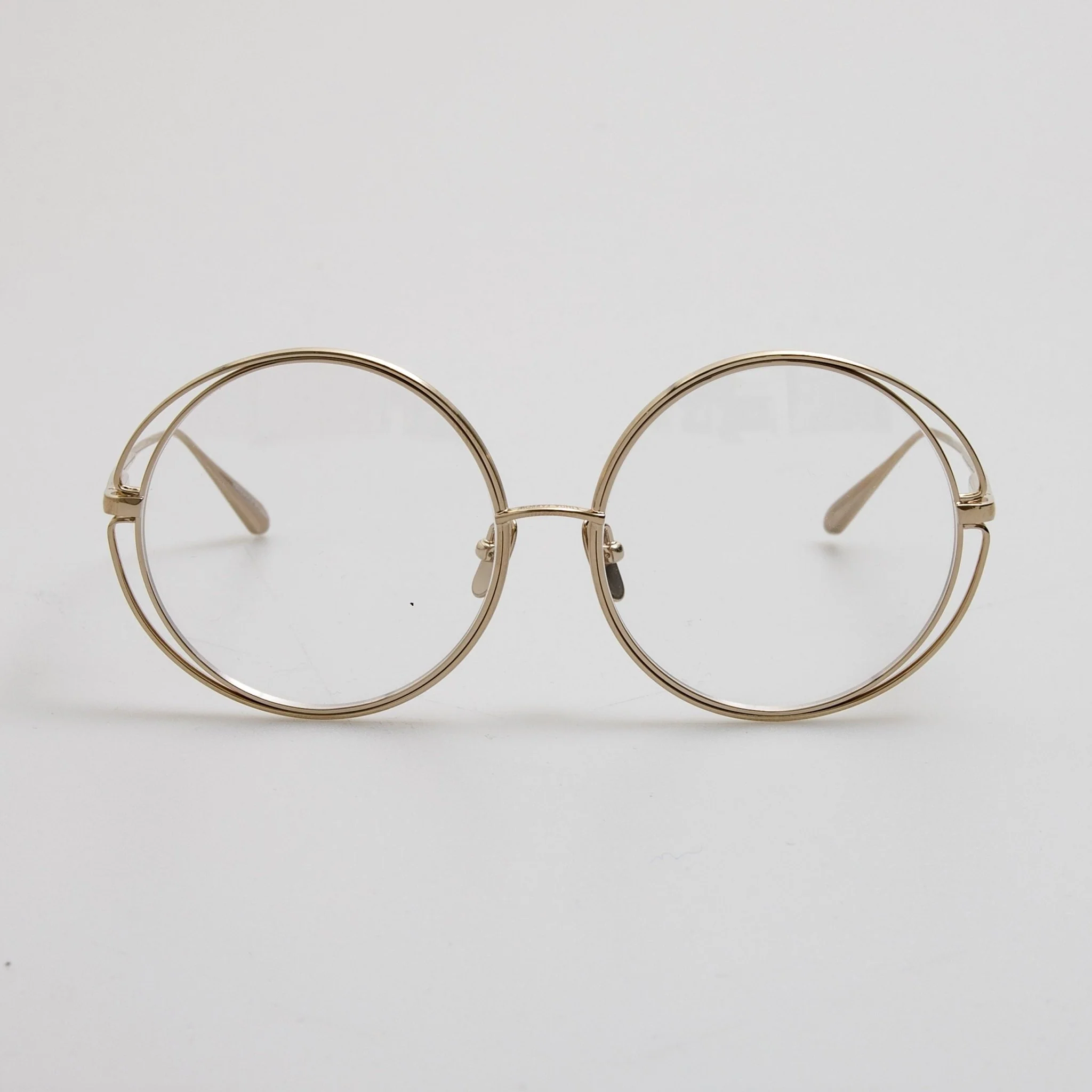 Selene Round Optical Frame in 22K Light Gold