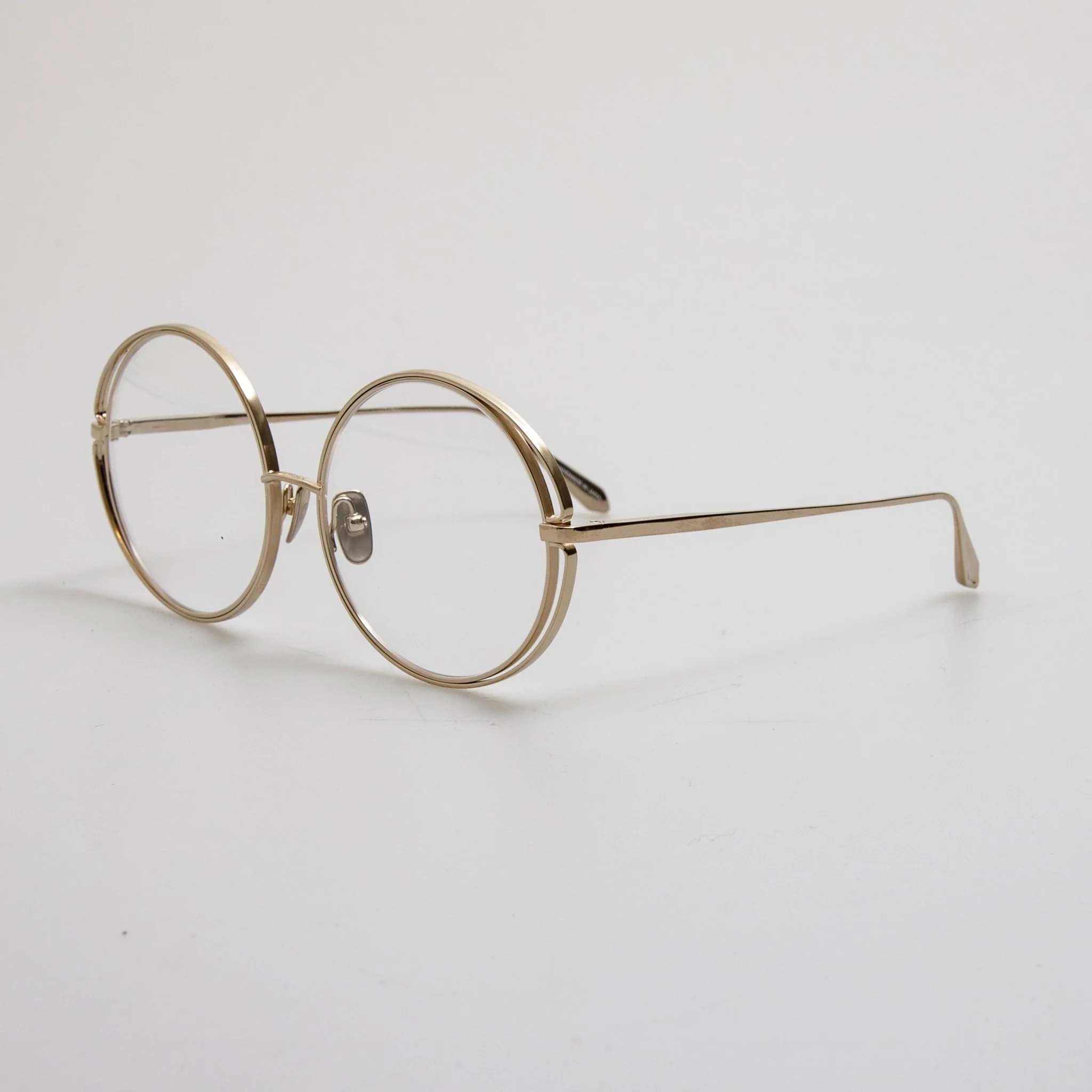 Selene Round Optical Frame in 22K Light Gold - Image 2