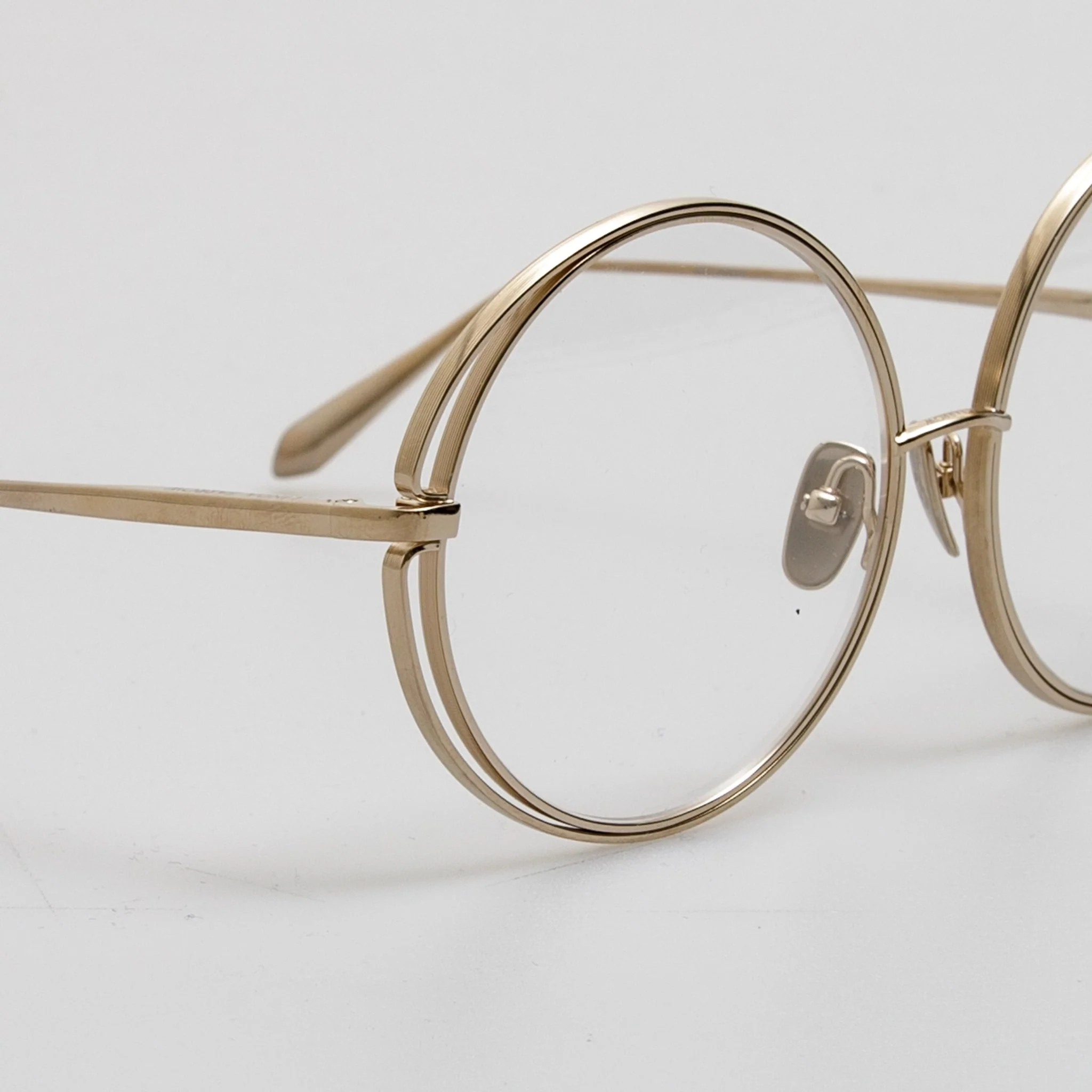 Selene Round Optical Frame in 22K Light Gold - Image 4