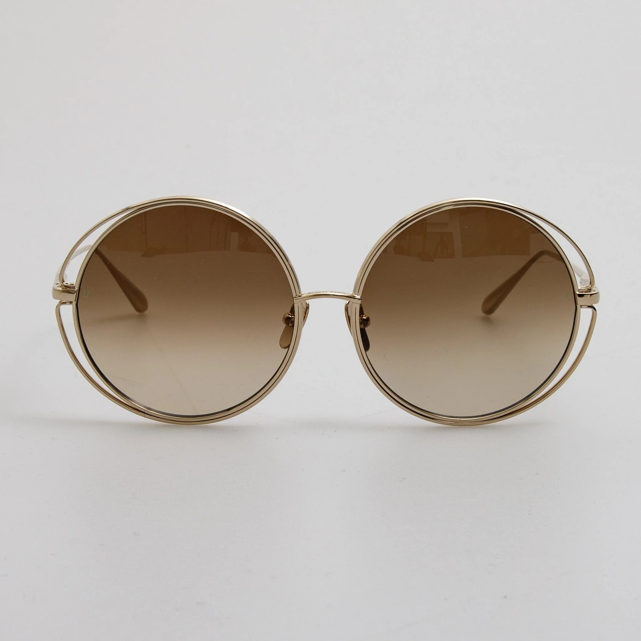 Selene Sunglasses in 22K Gold and Mocha