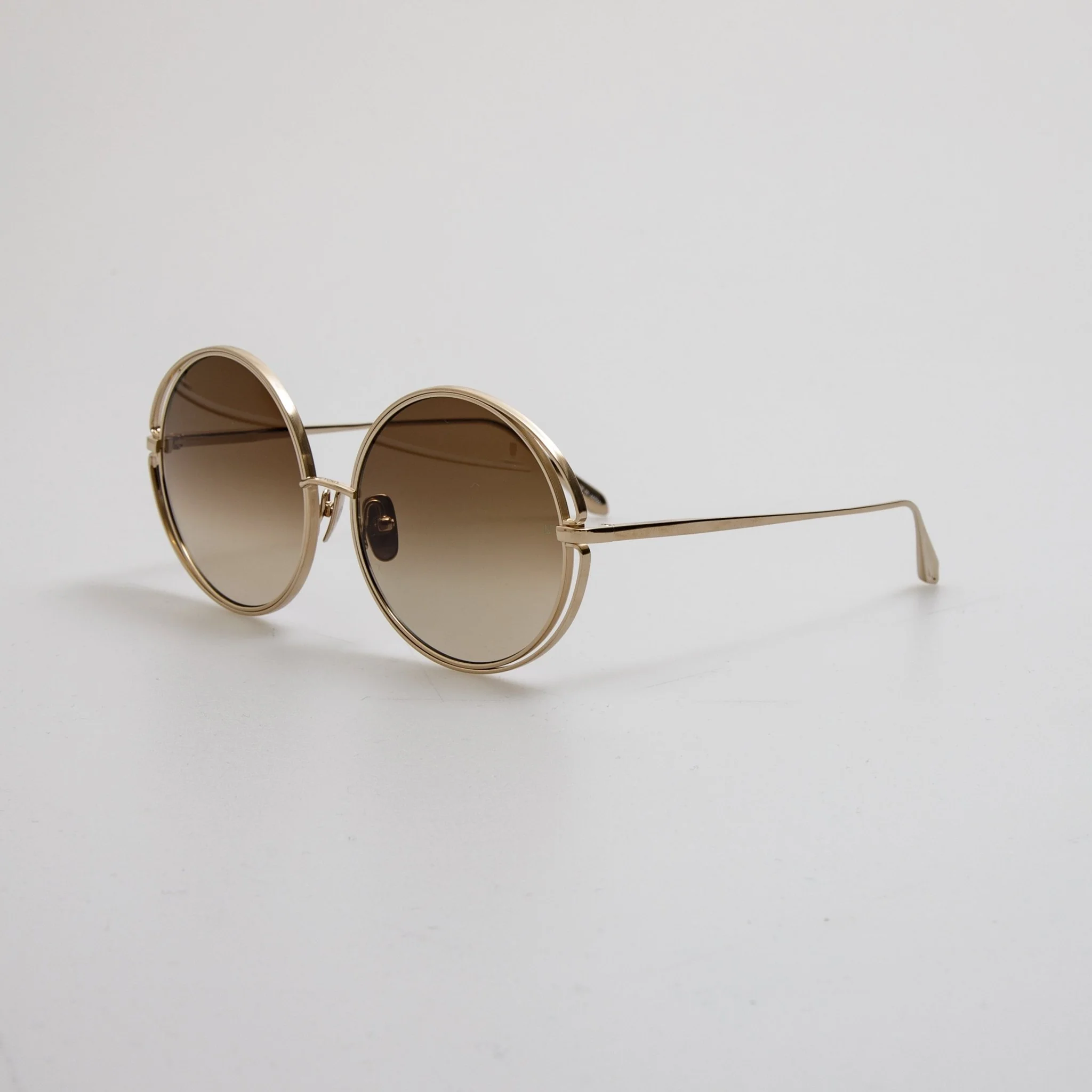 Selene Sunglasses in 22K Gold and Mocha - Image 2