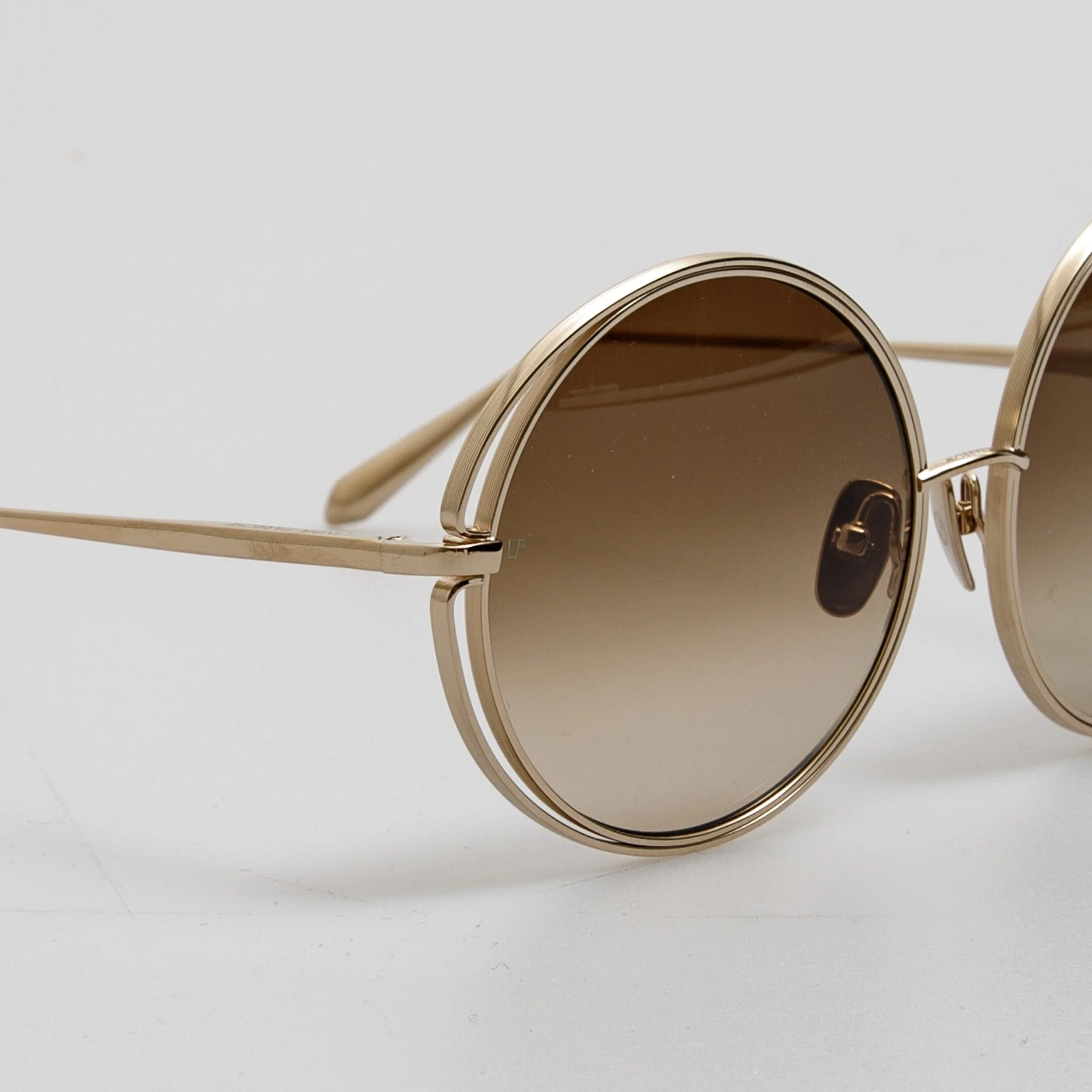 Selene Sunglasses in 22K Gold and Mocha - Image 4
